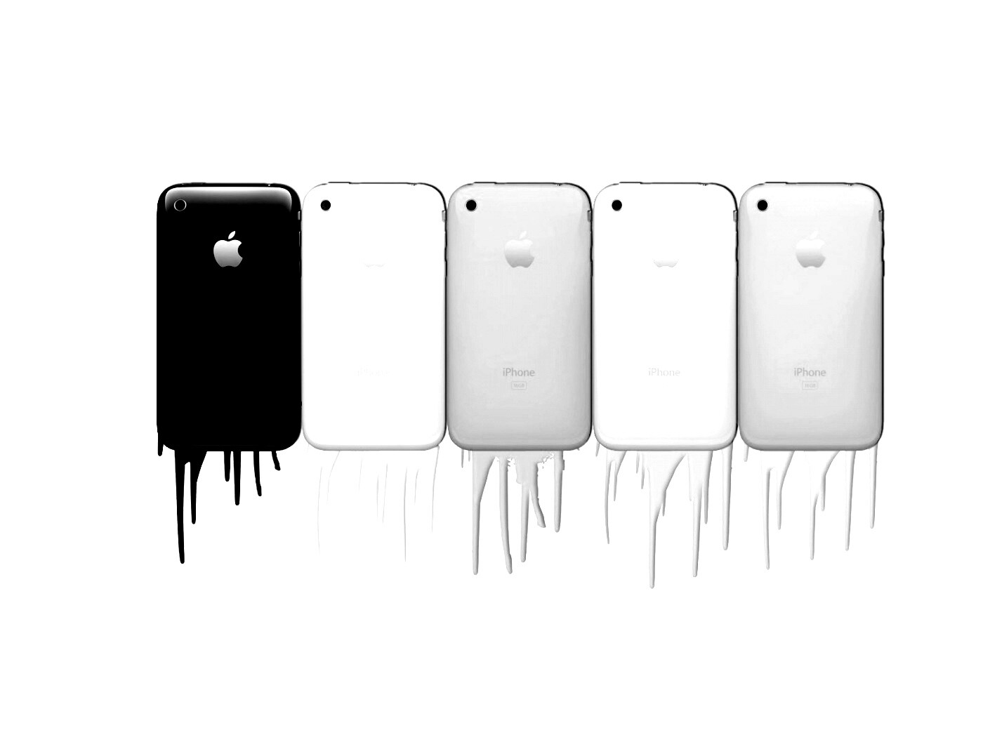 iPhone в разных цветах обои