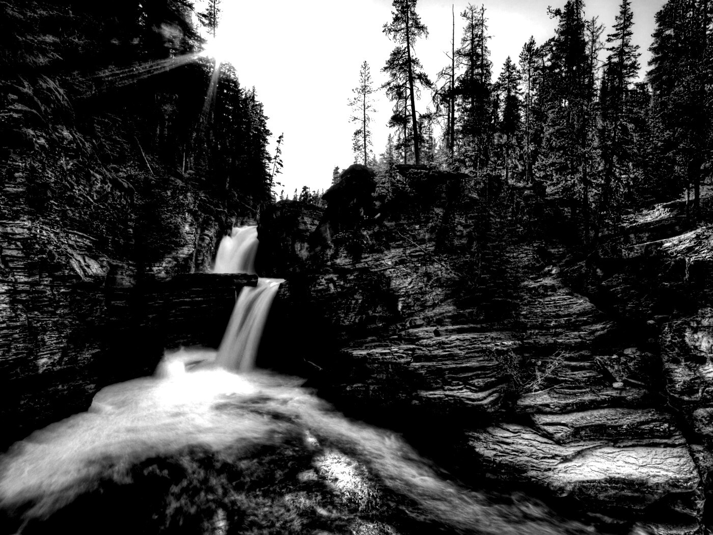 Горные водопады обои