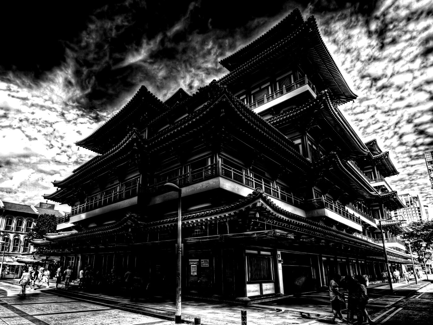 Храм в Сингапуре обои