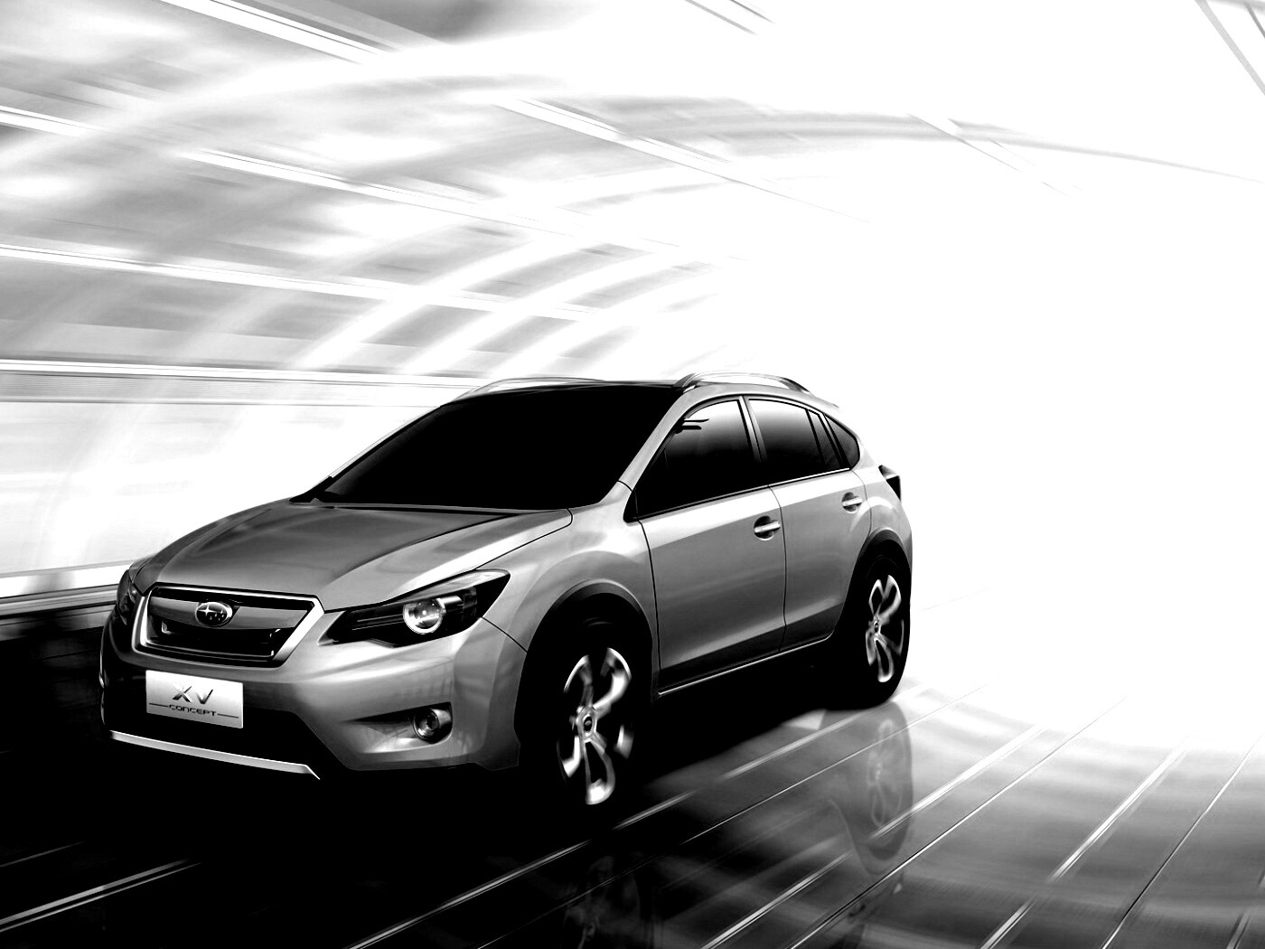 Субару в тоннеле обои