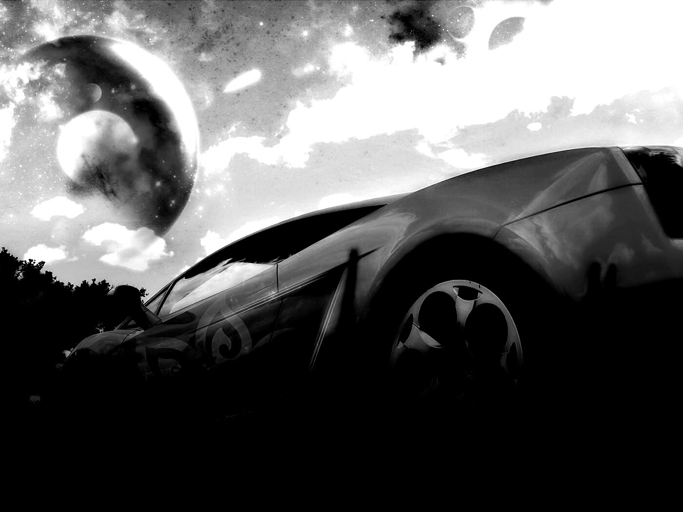 Lamborghini на другой планете обои