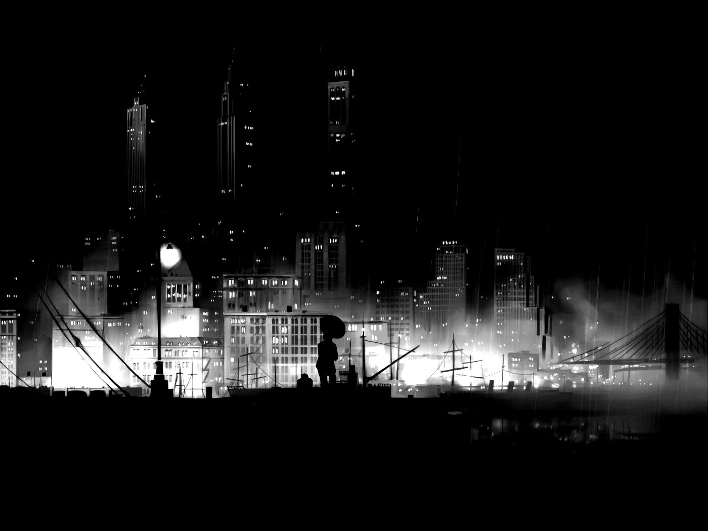 Дядька с зонтиком же обои