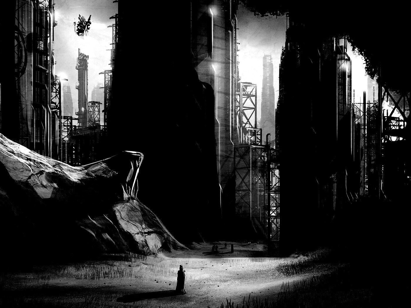 Технократический город обои