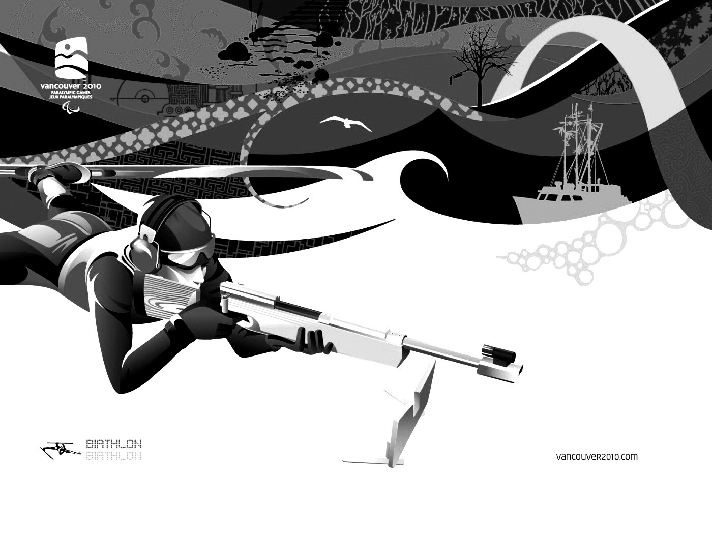 Олимпиада в Ванкувере 2010: Биатлон обои