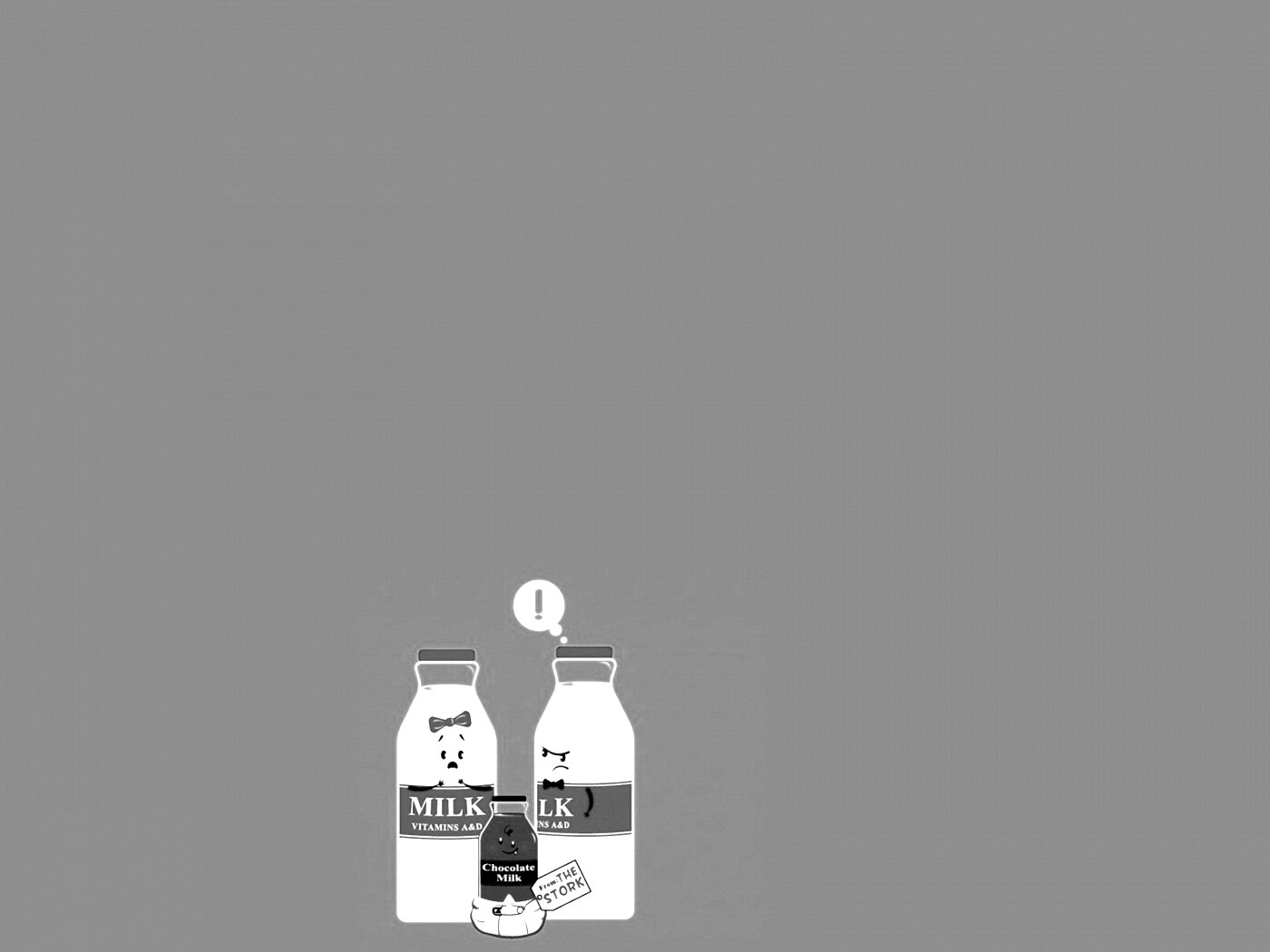 Бутылка молока сходила налево обои