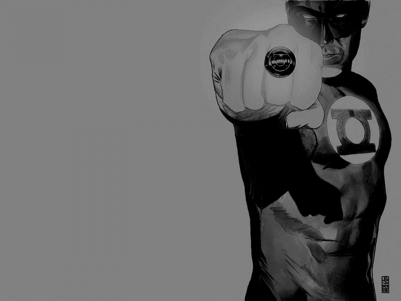 Зелёный фонарь рисунок обои