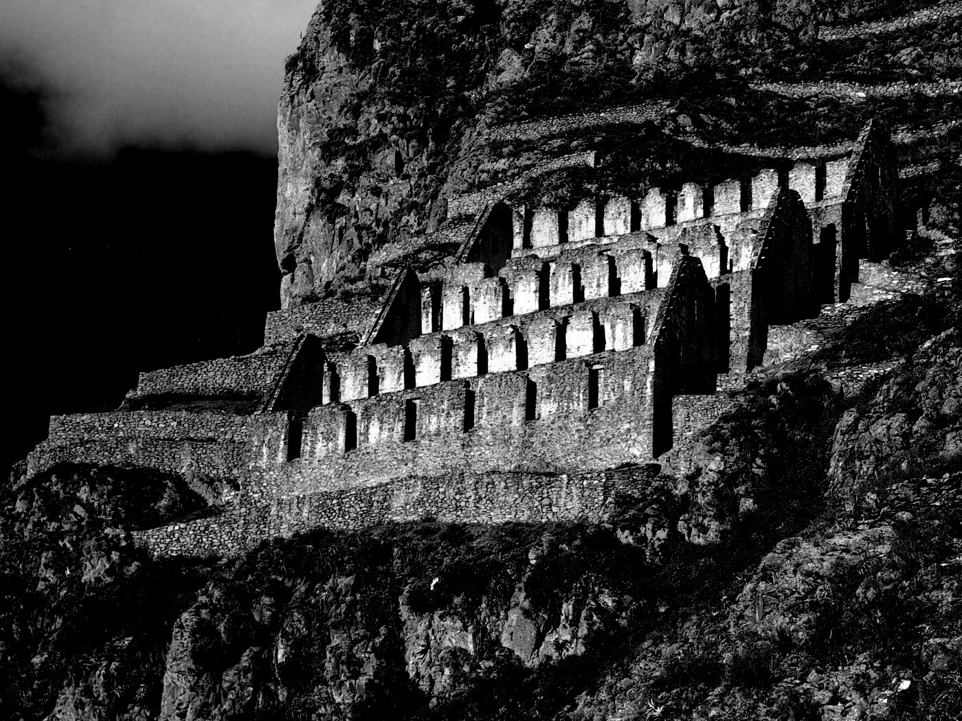 Руины в скалах Перу обои