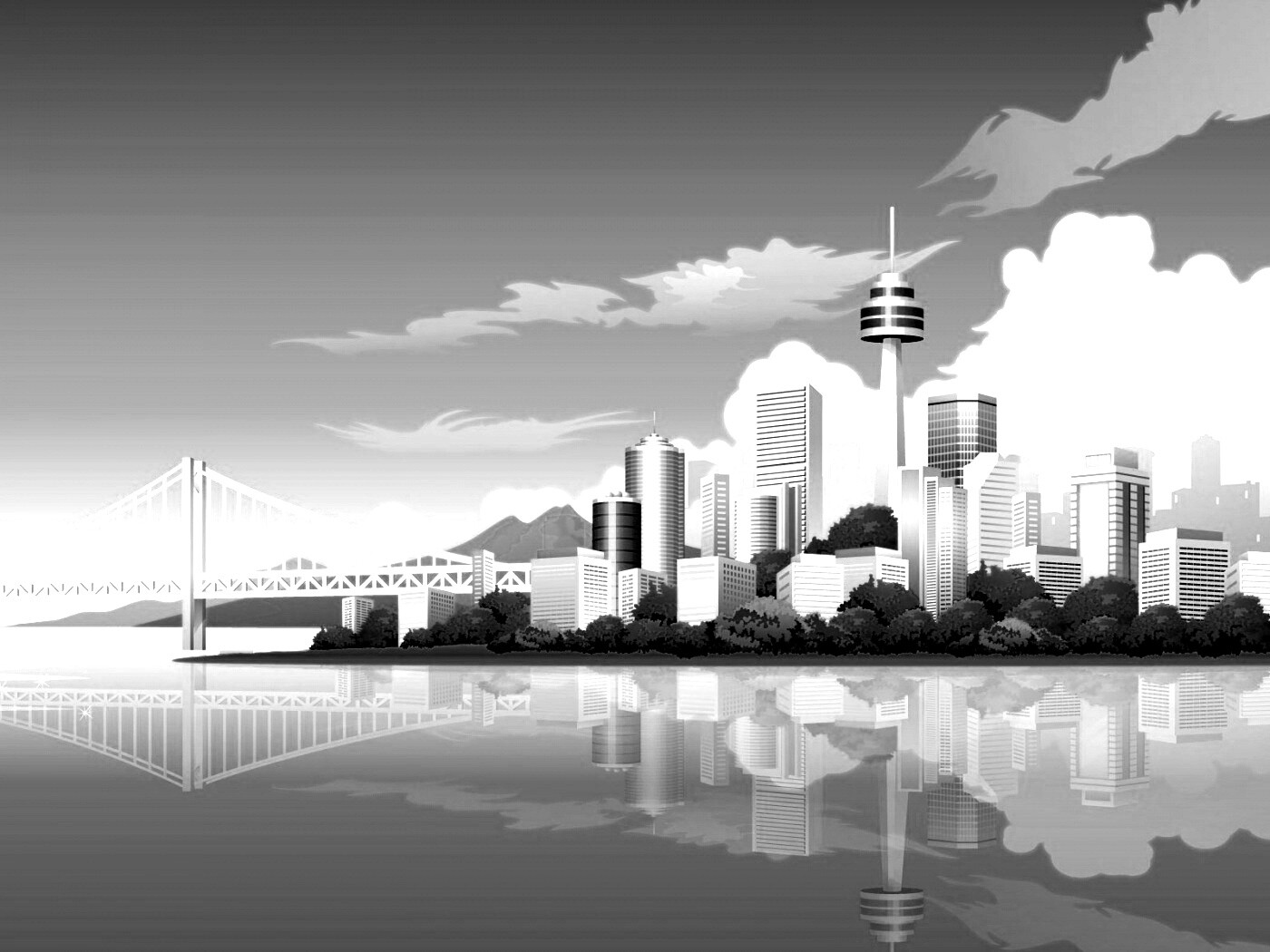 Рисунок города обои