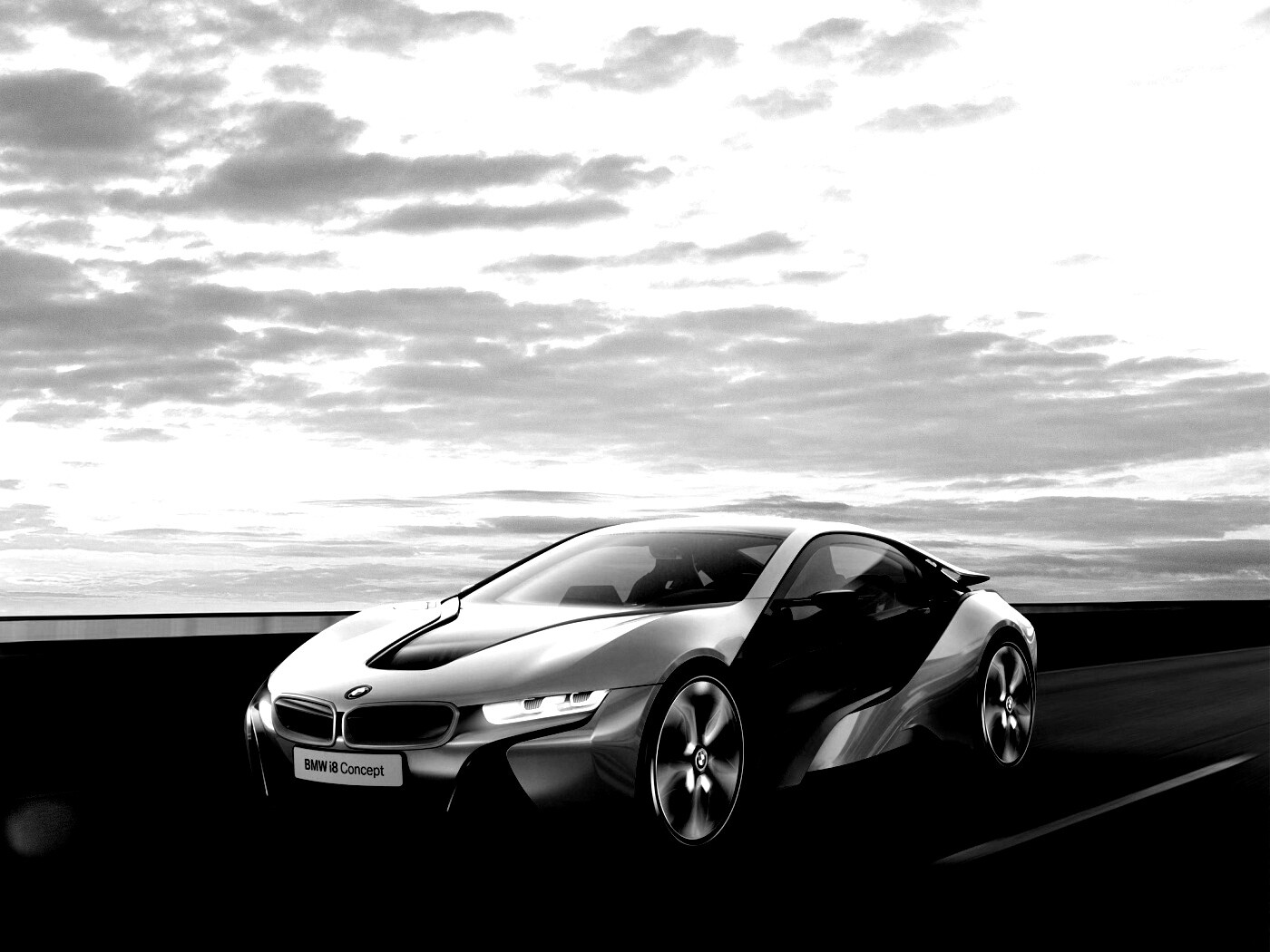 Концепт БМВ на дороге обои