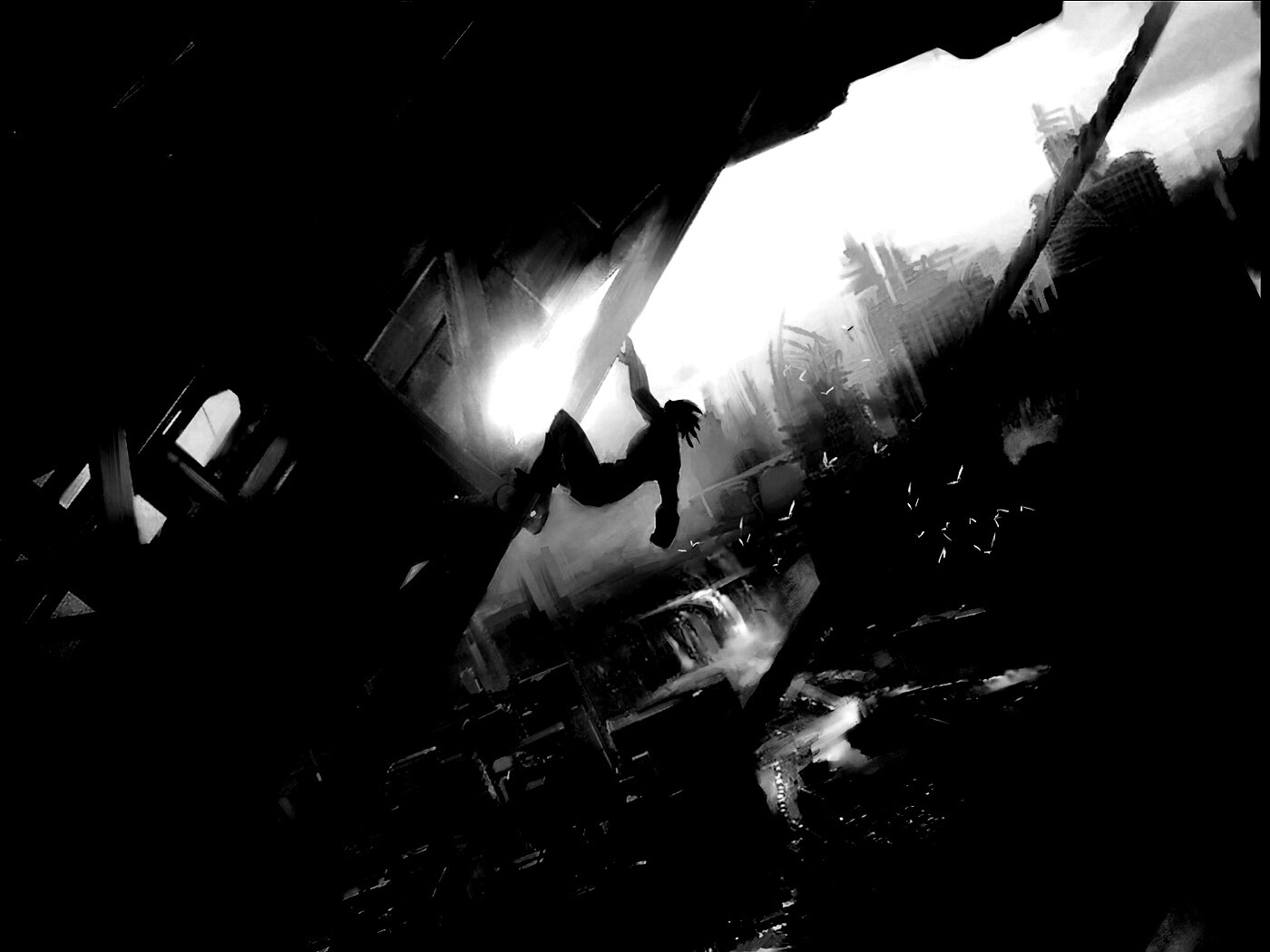 Мутант в постапокалиптическом городе обои