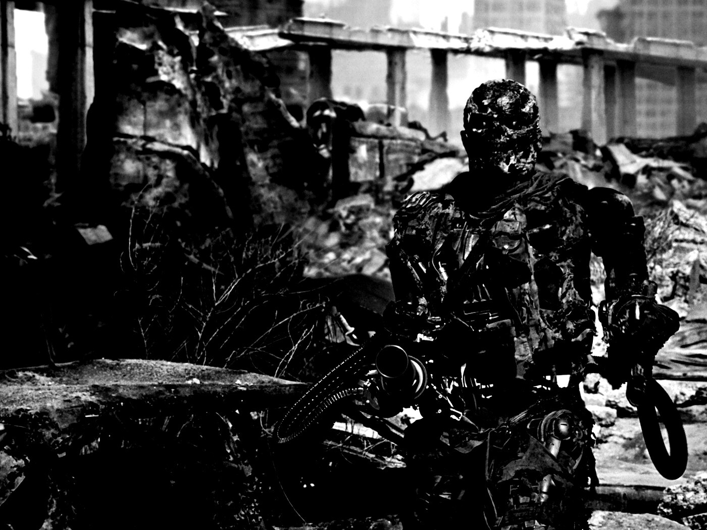 Терминатор на развалинах обои