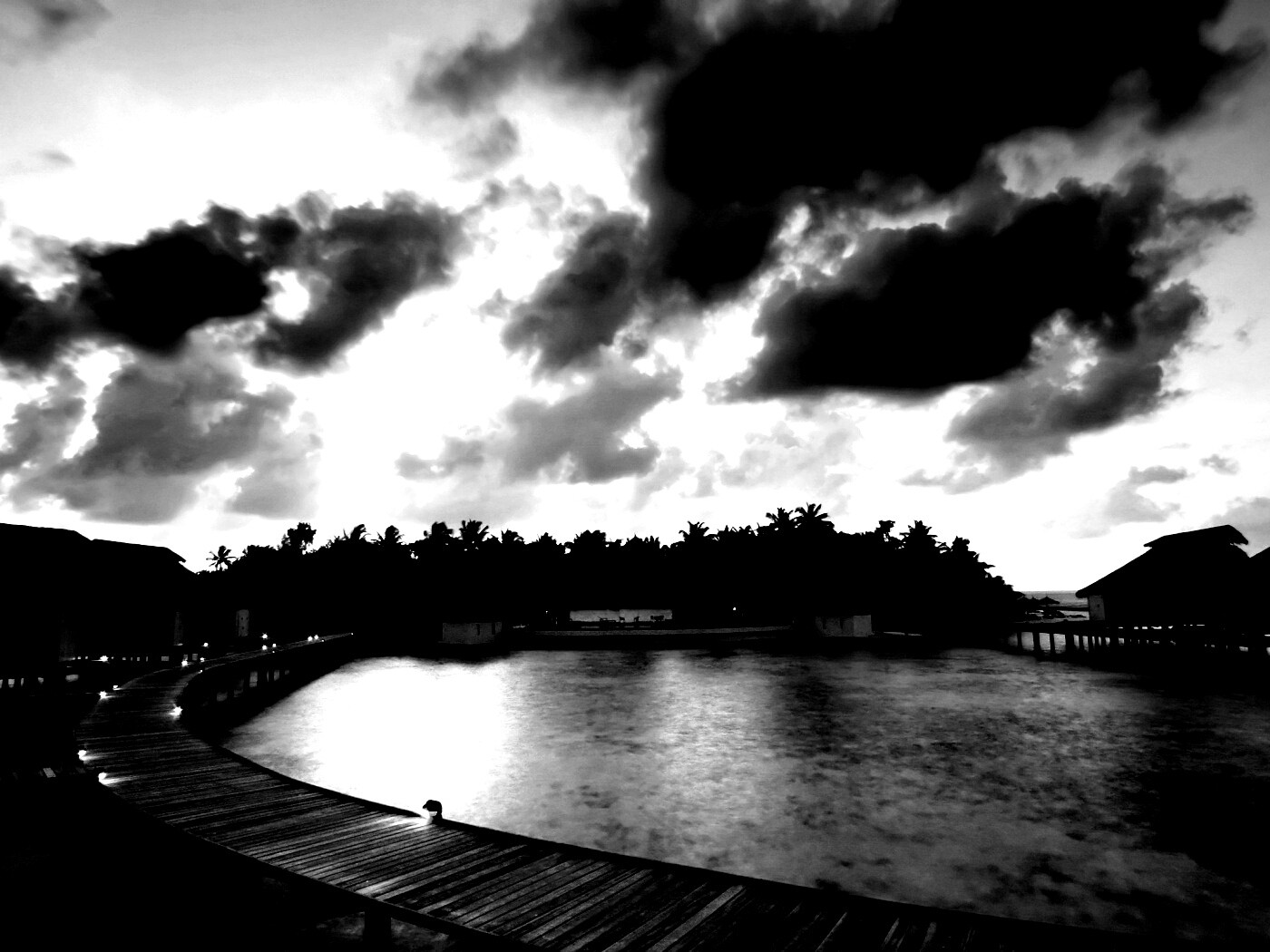 Бунгало на воде обои