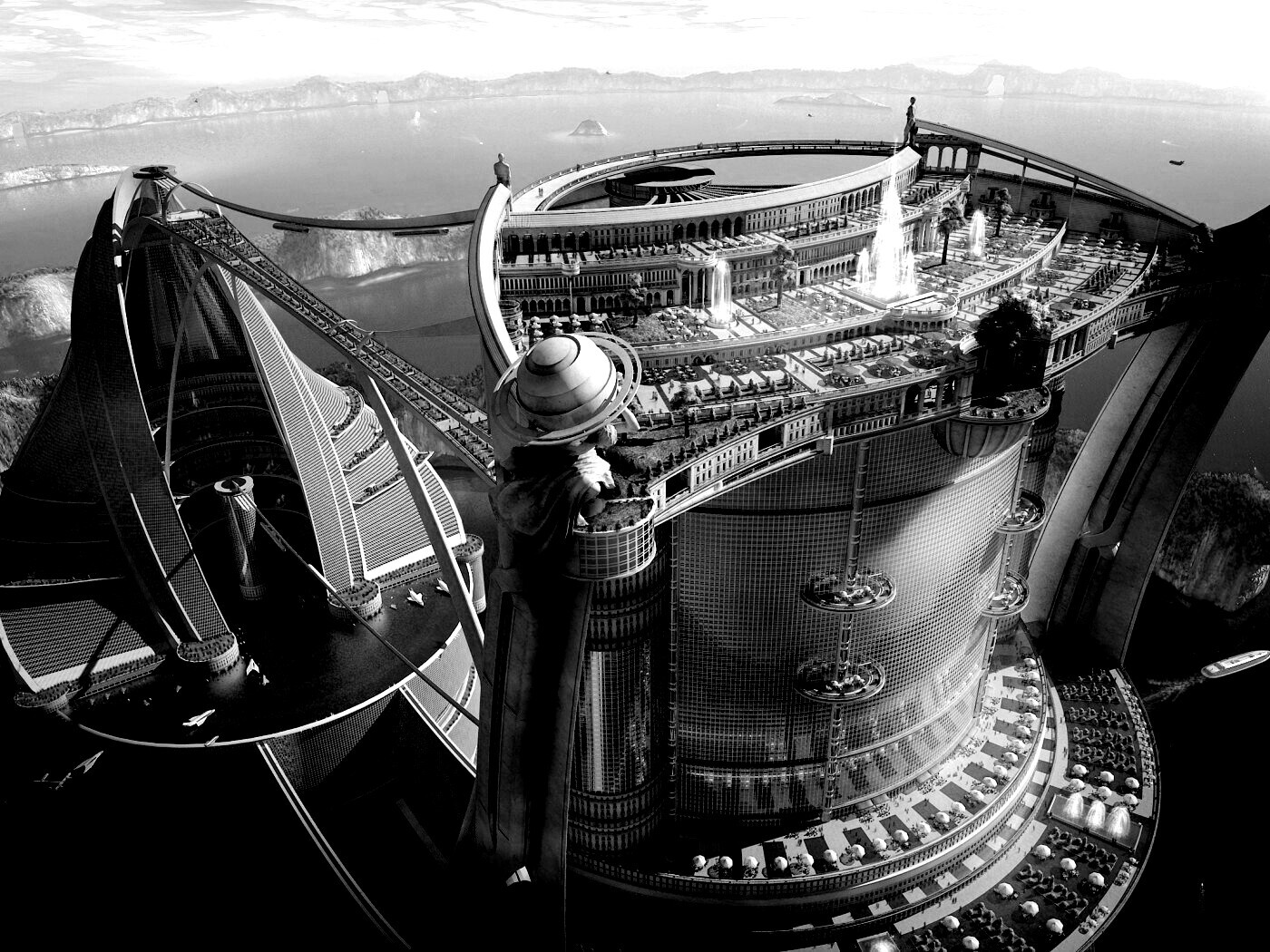 Город будущего обои