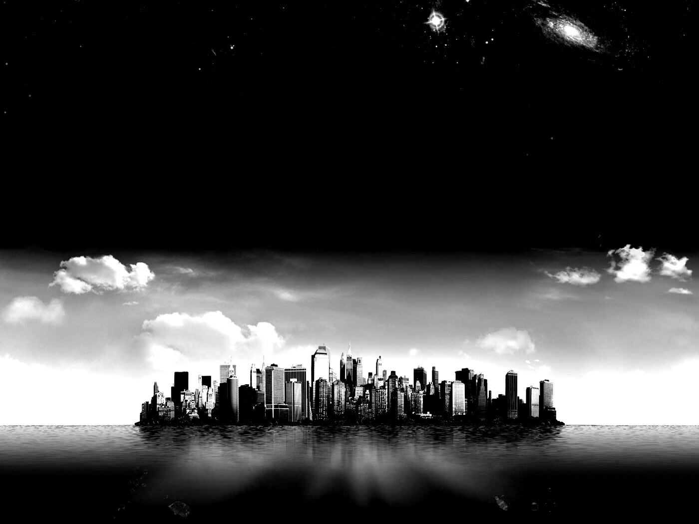 Город на острове обои