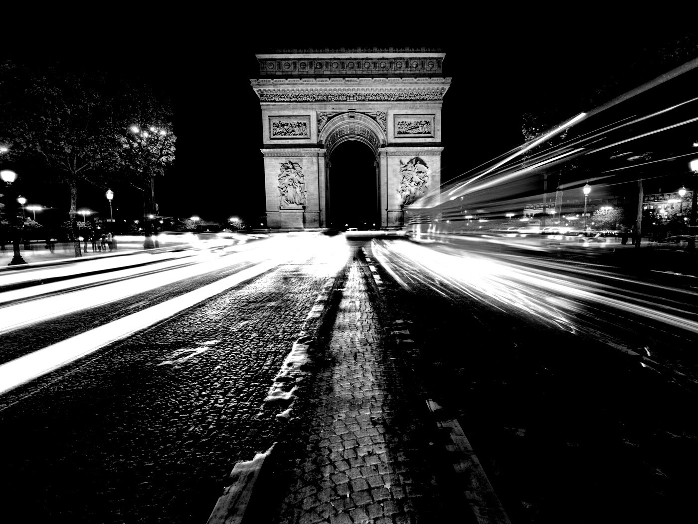 Елисейские поля с Триумфальной аркой обои