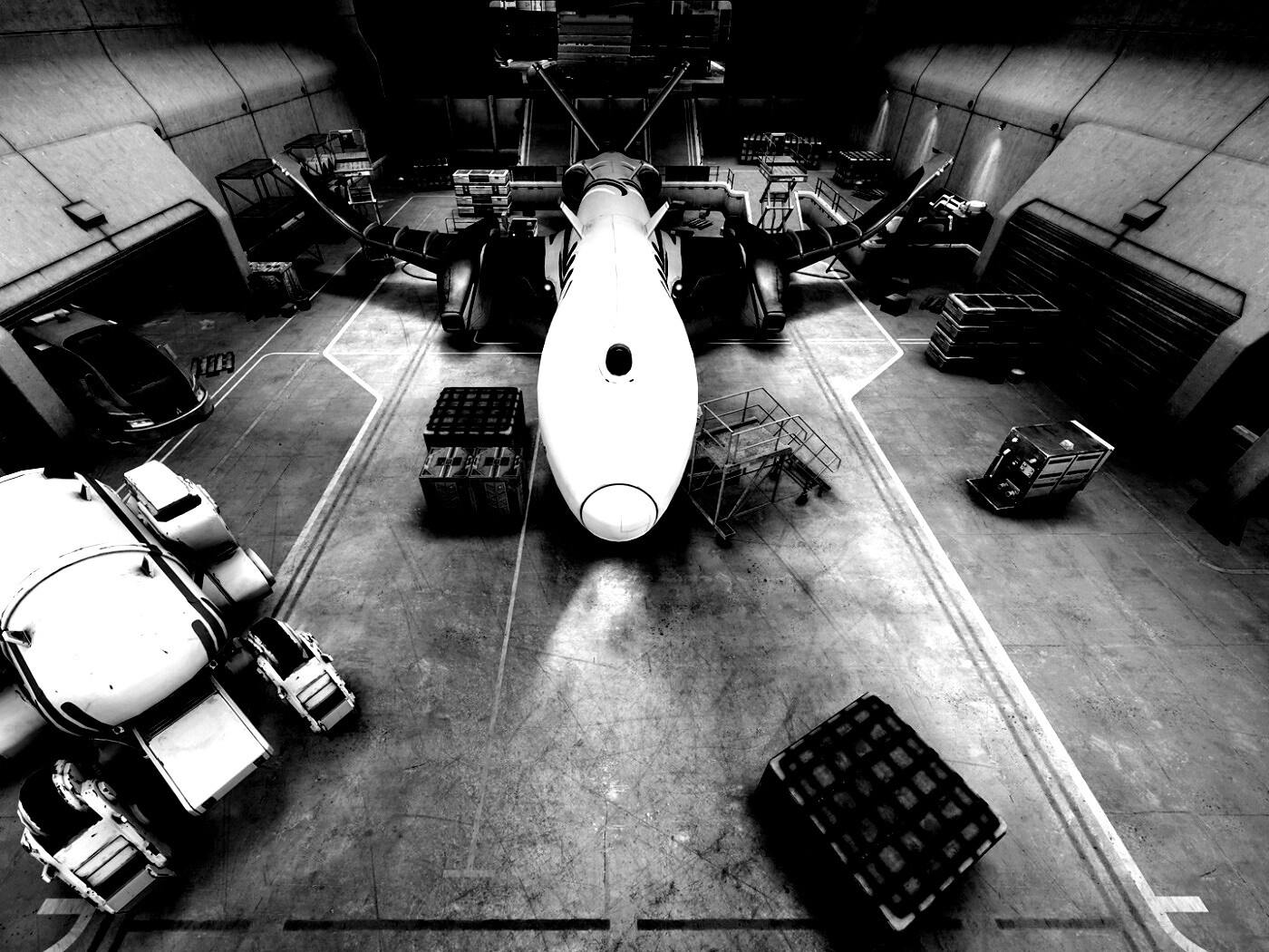 Ангар из игры Brink обои