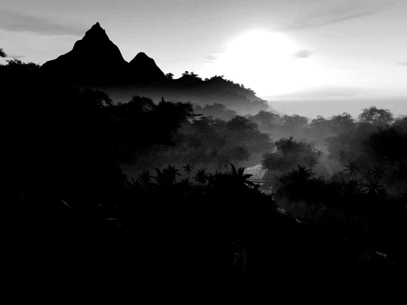 Вертолет над тропиками в crysis обои