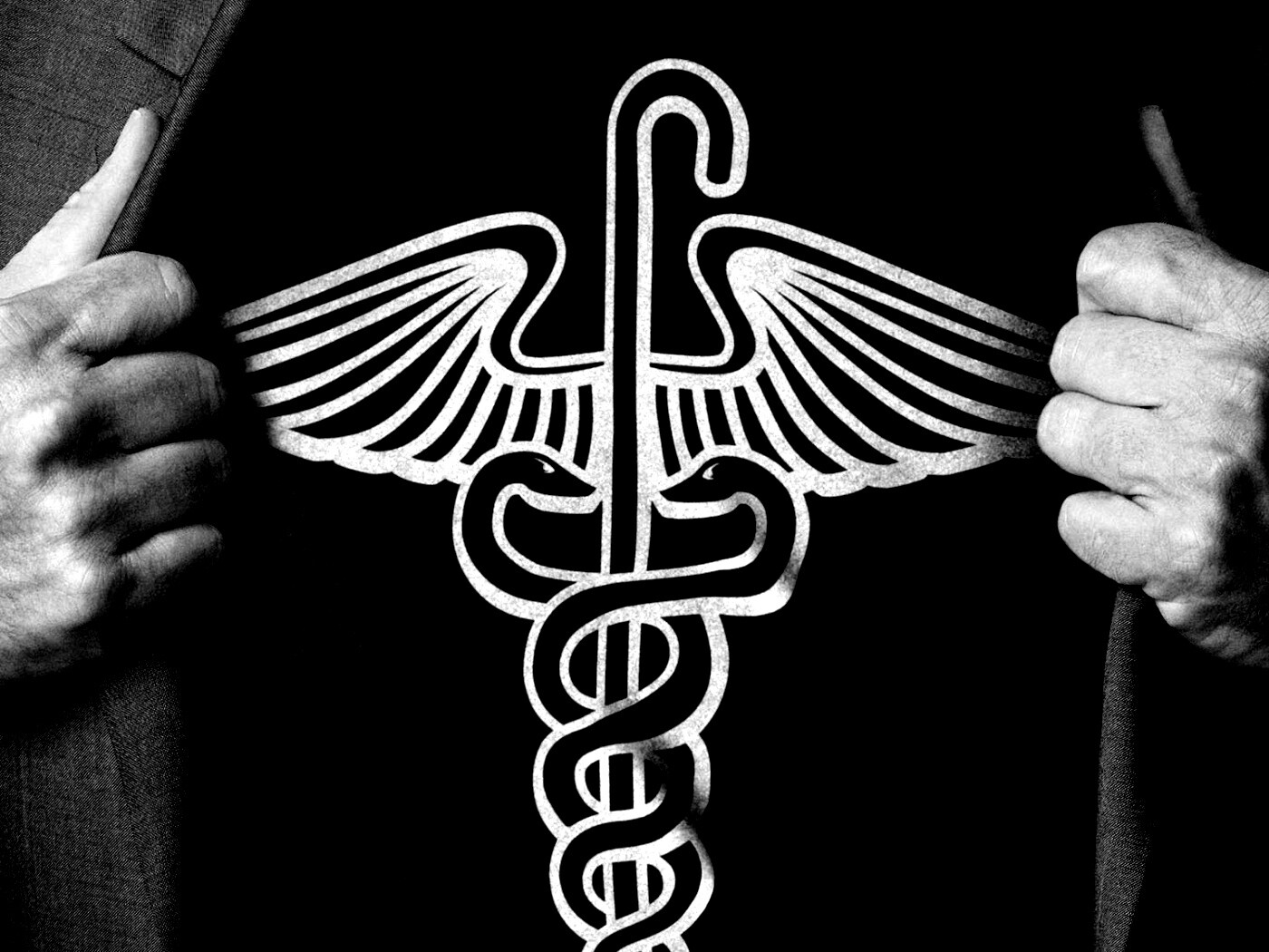 Футболка со змеями и тростью обои