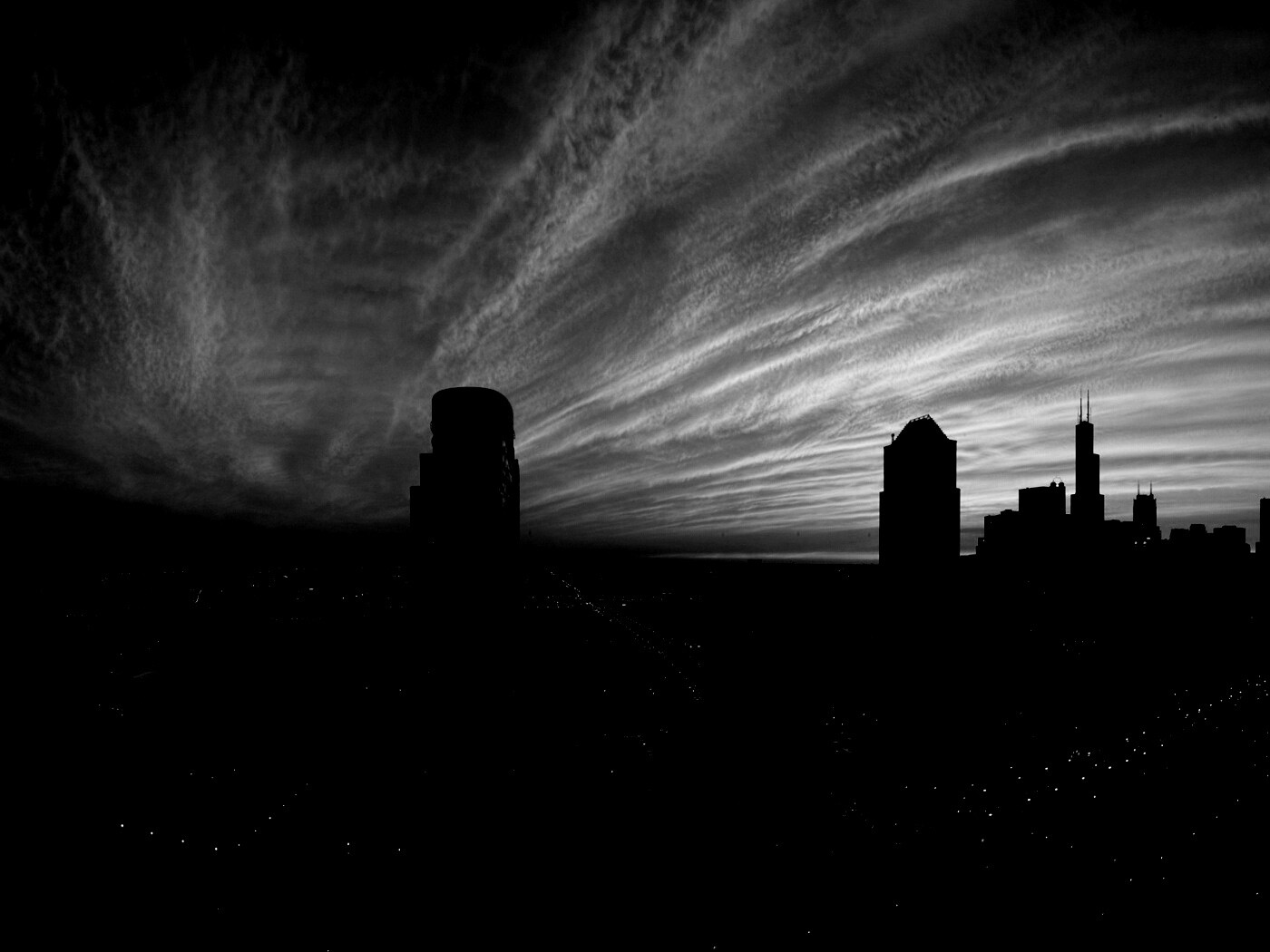 Сумерки в городе обои