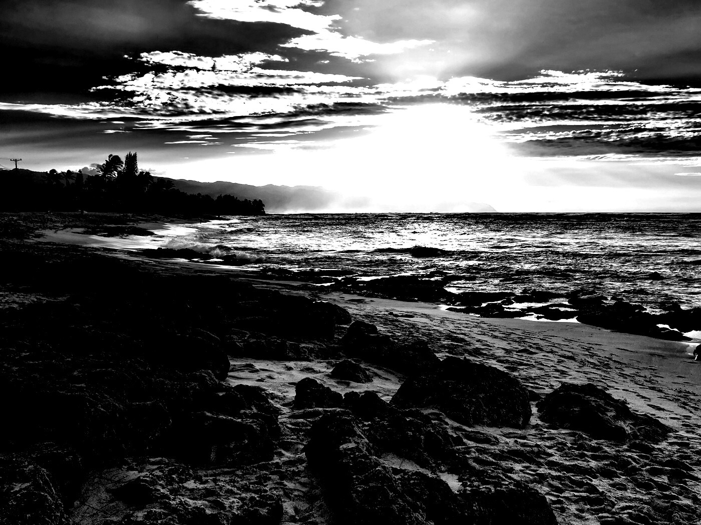 Закат на море обои