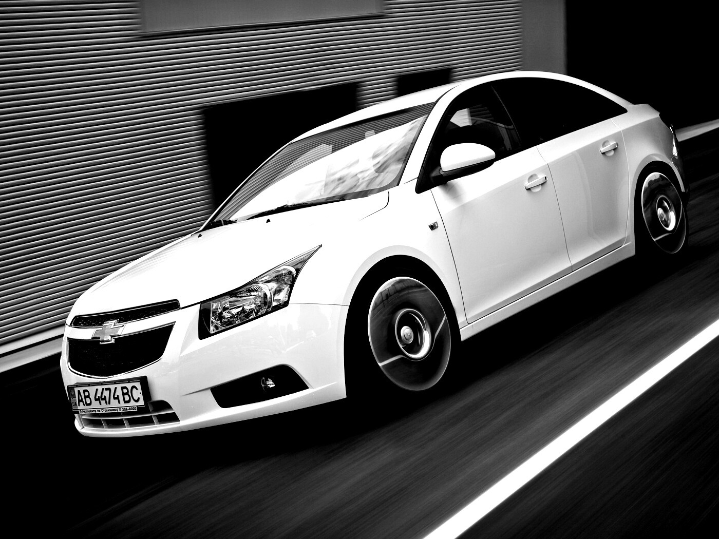 Chevrolet Круз белый седан обои