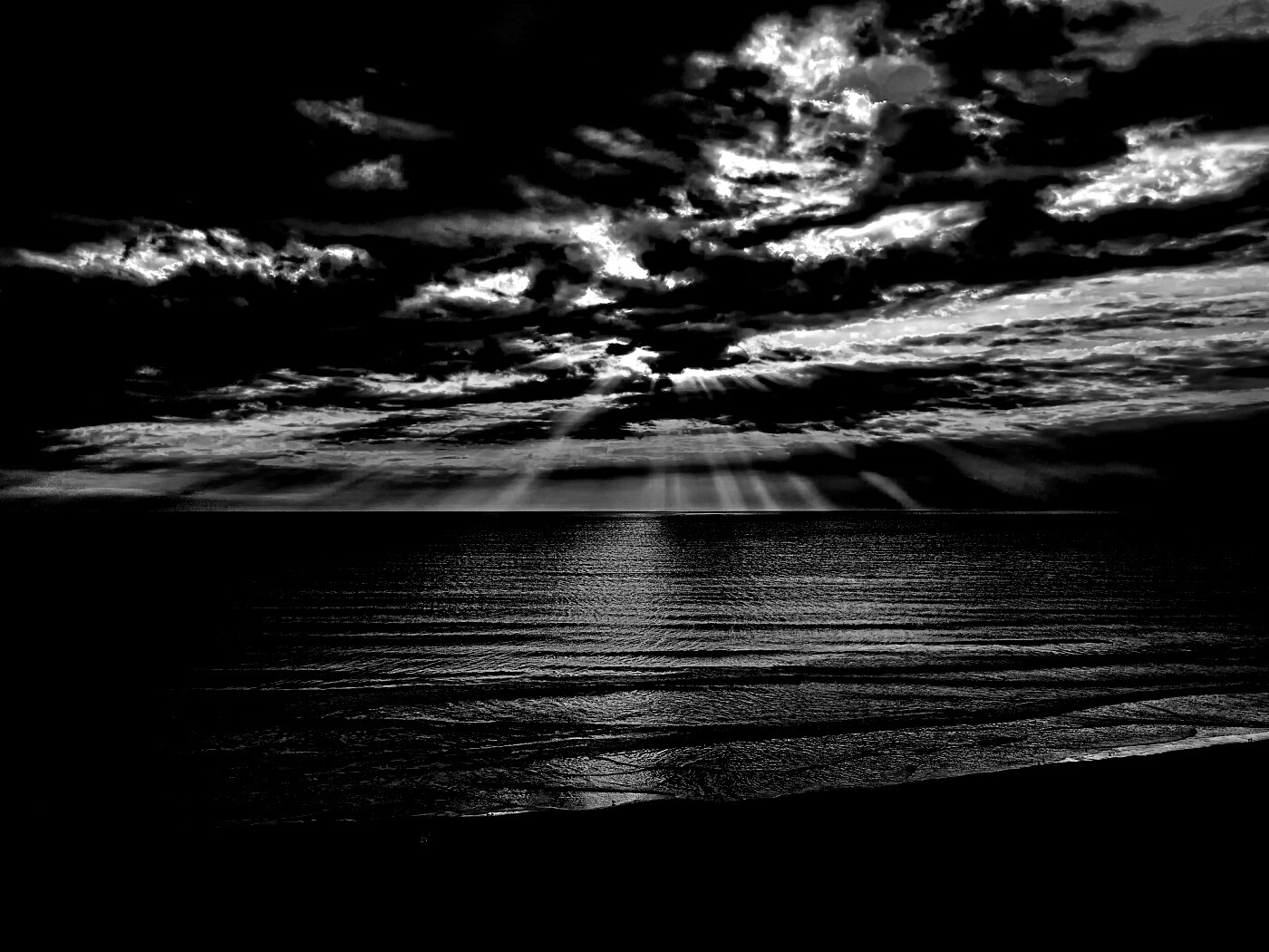 Красивый закатный берег обои