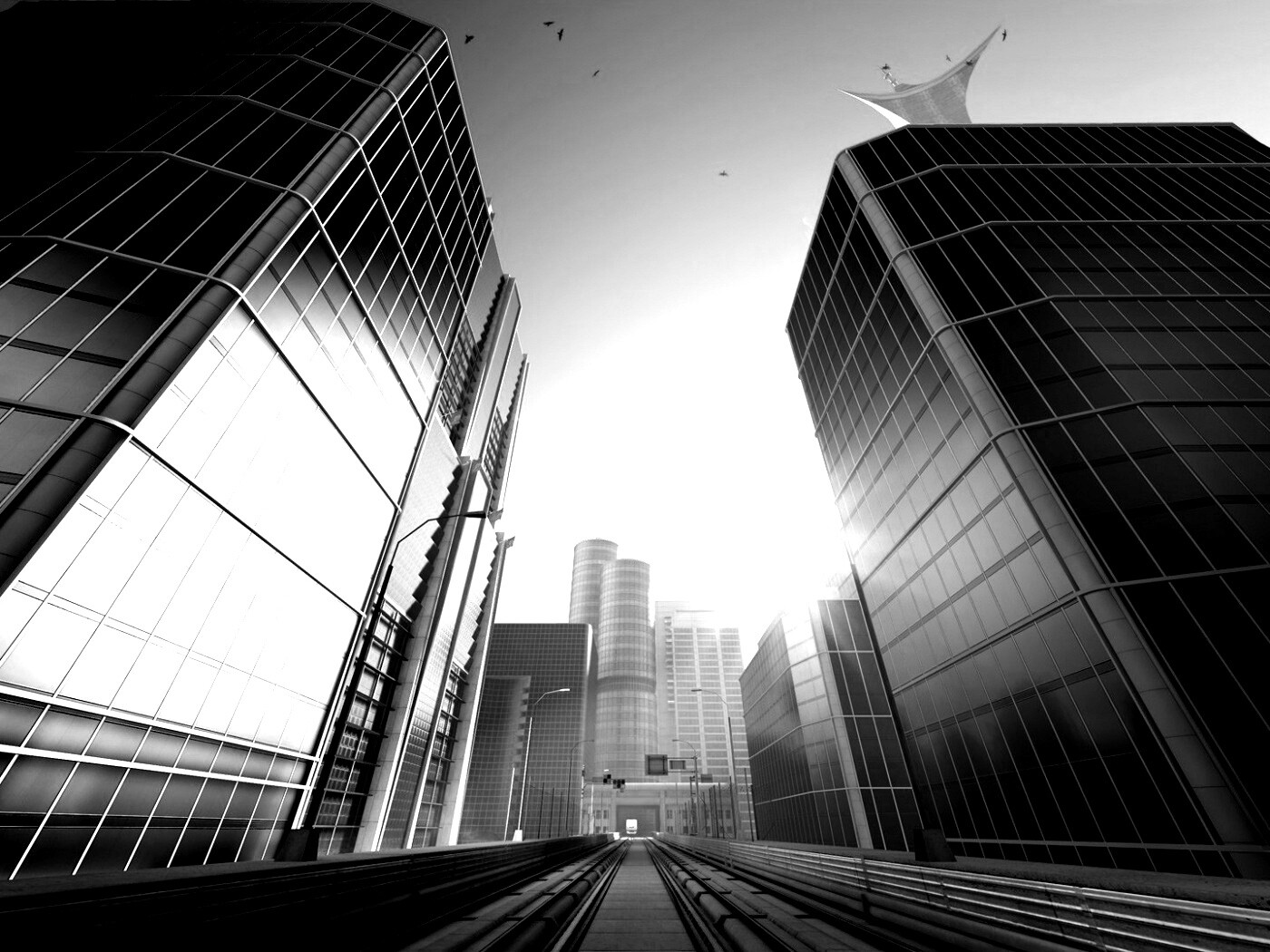 Улица из Mirrors Edge обои