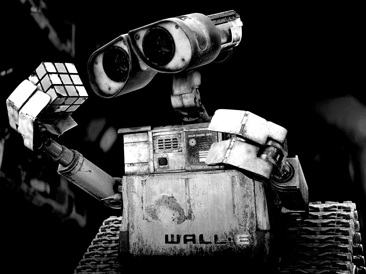 Валли и кубик Рубика обои