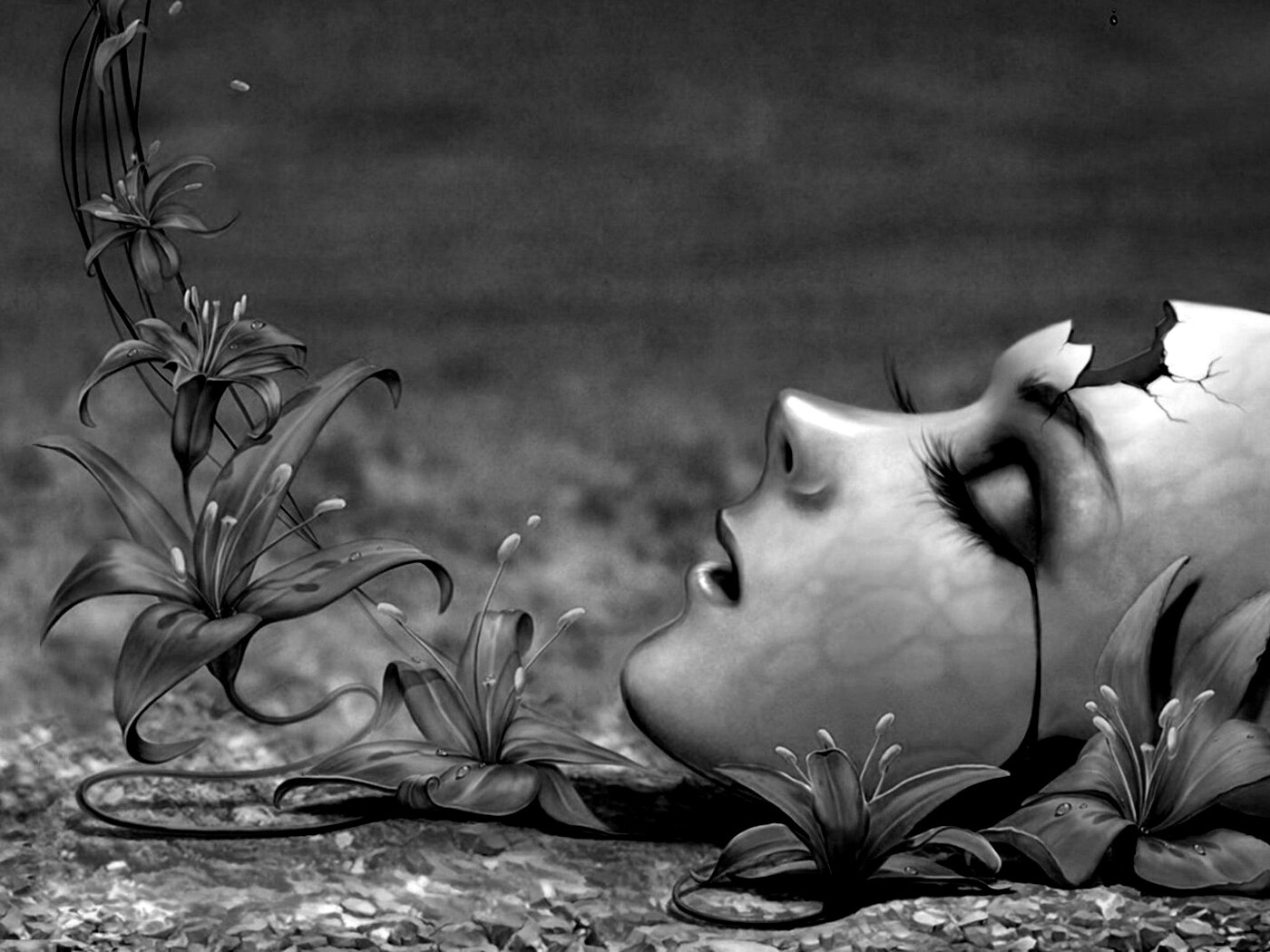 Разбитая маска обои