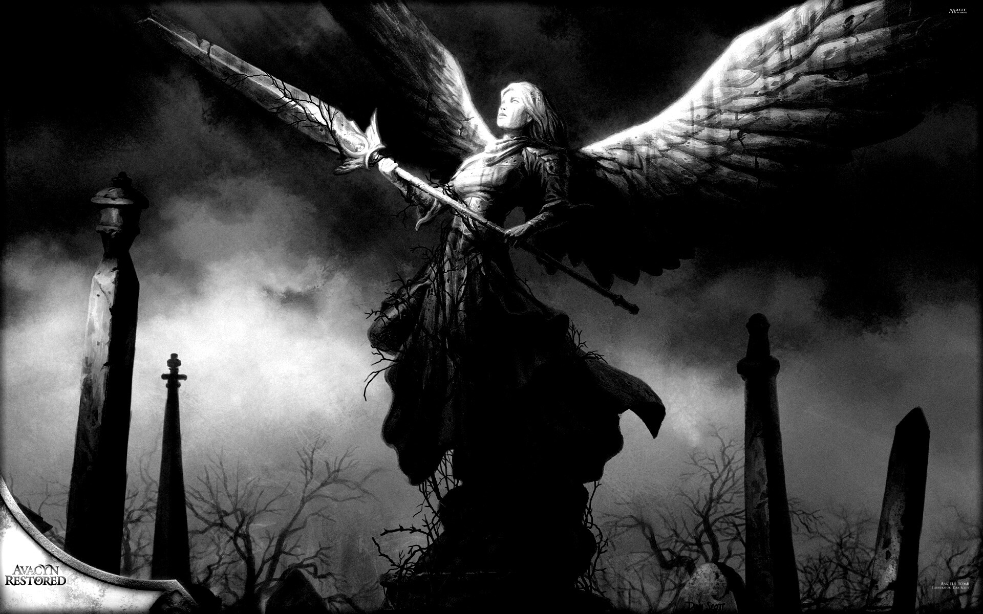 Ангел с мечом обои