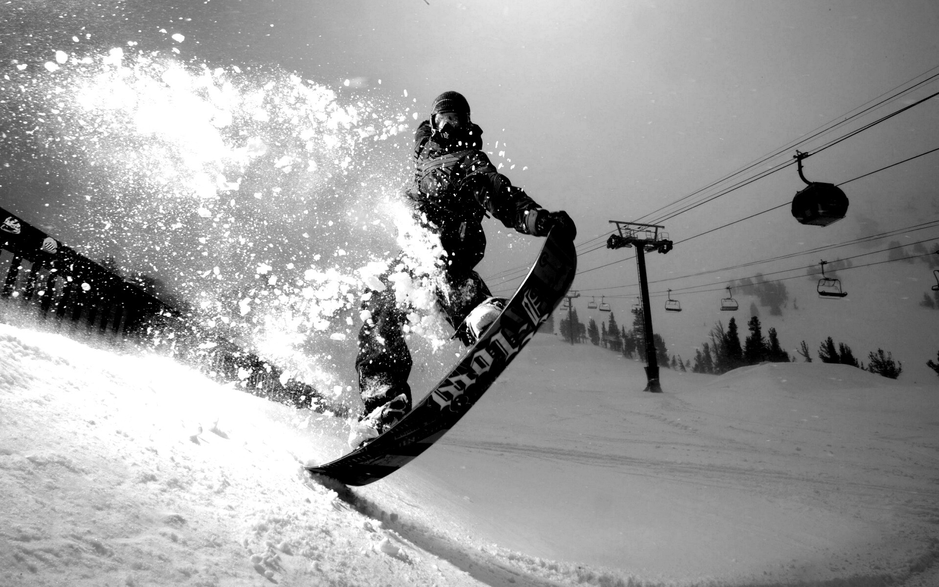 Сноубордист обои