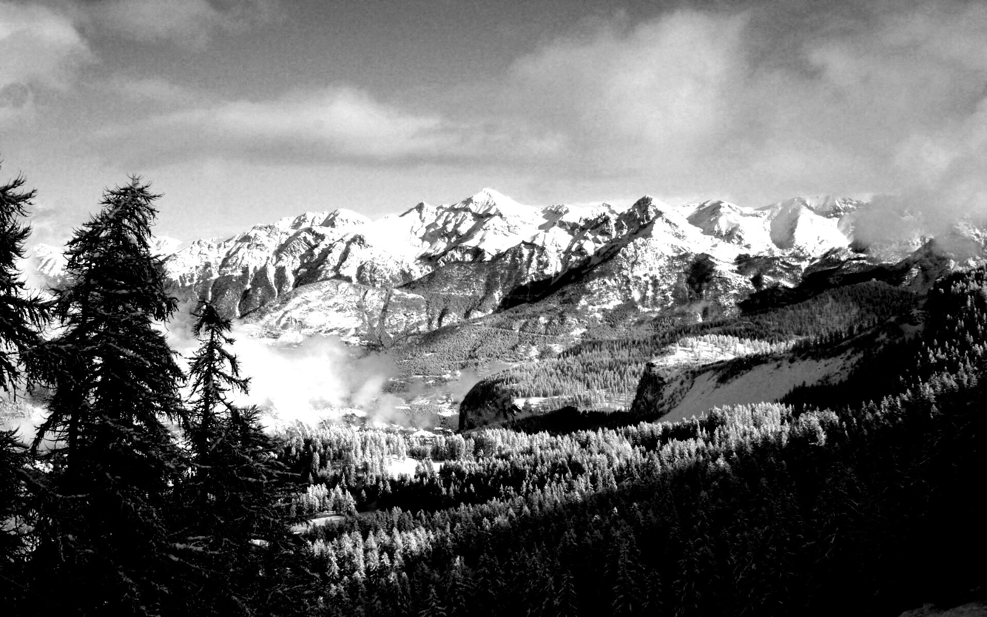 Горный пейзаж обои