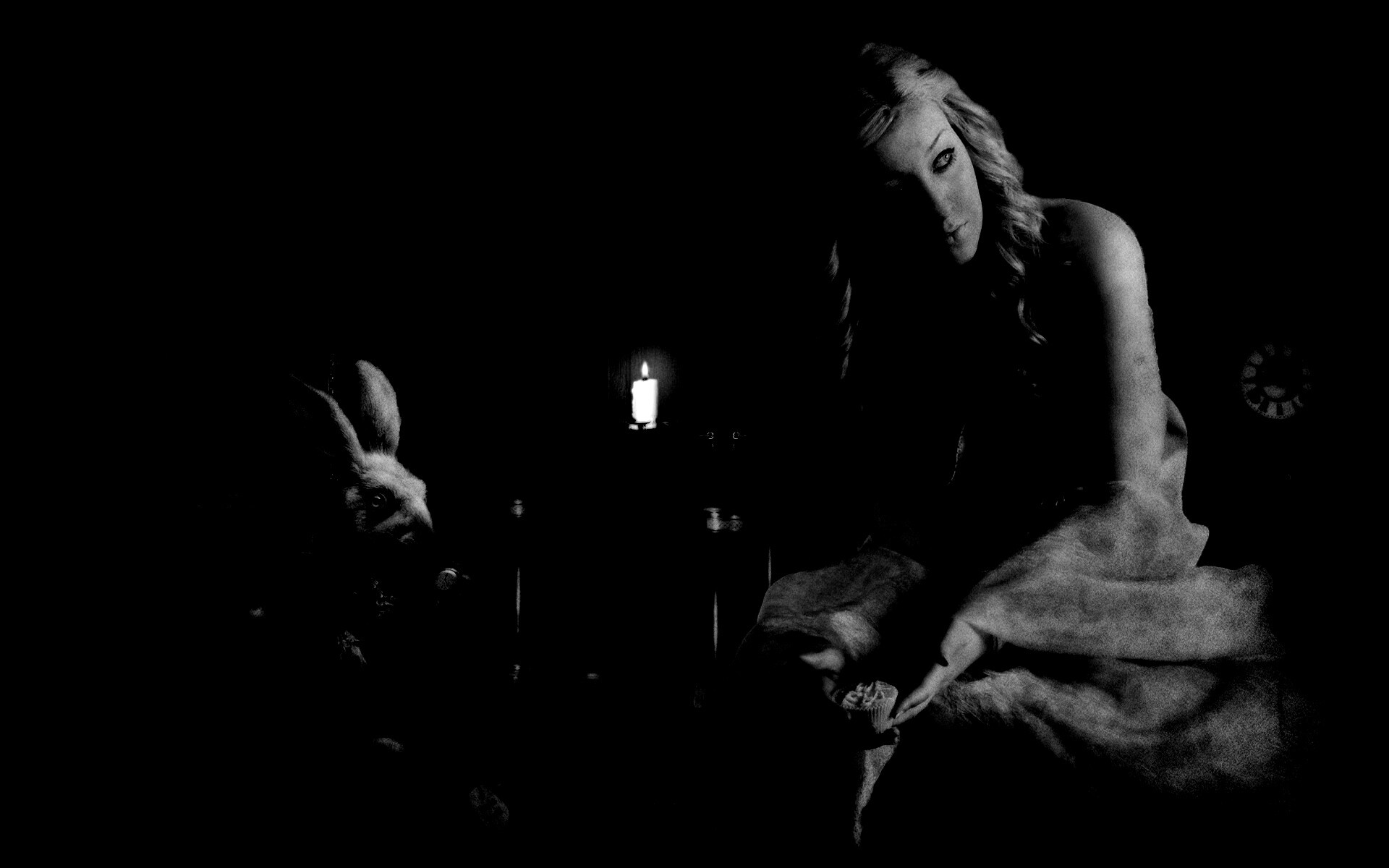 Алиса и белый кролик обои