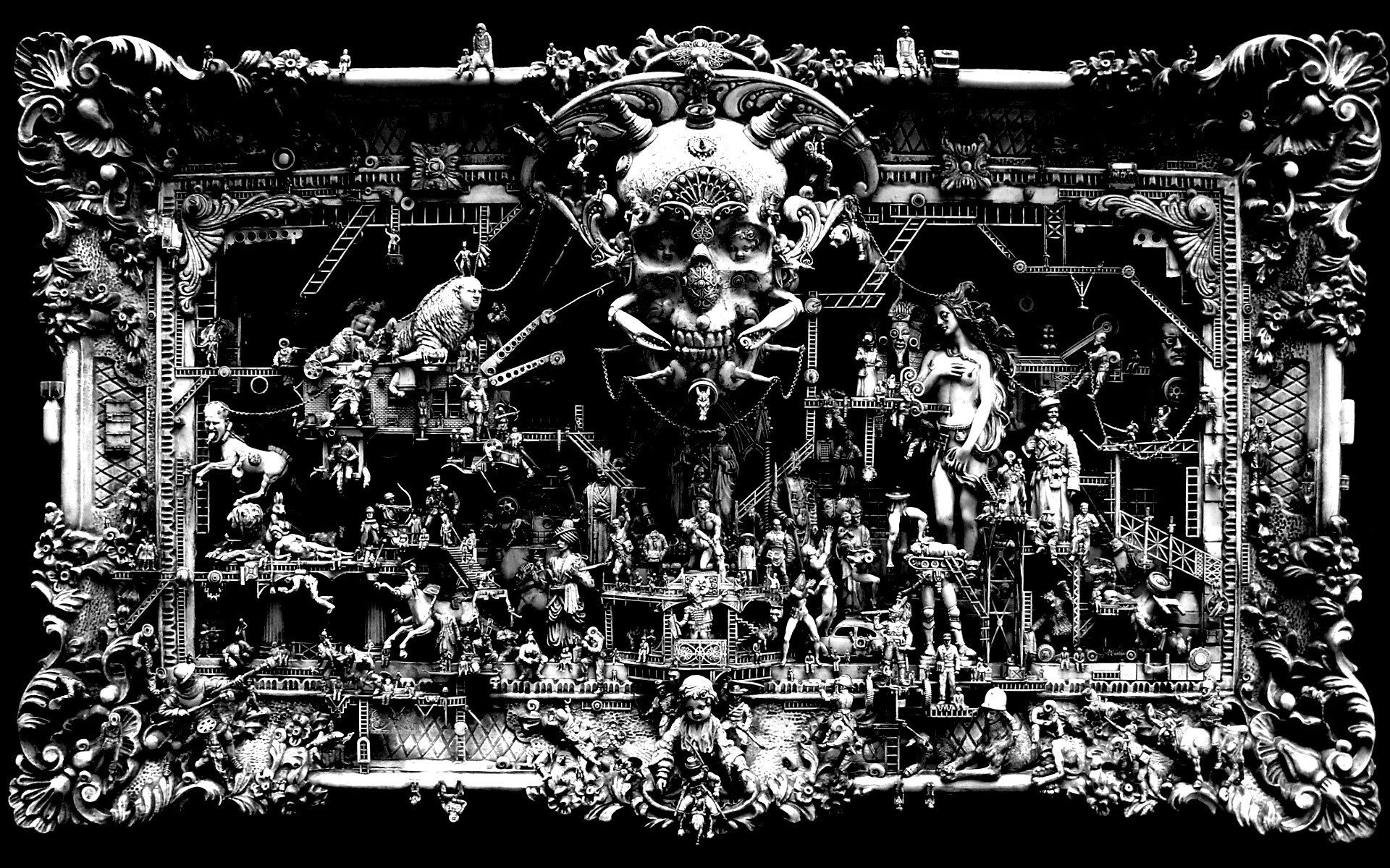 Адская скульптура обои