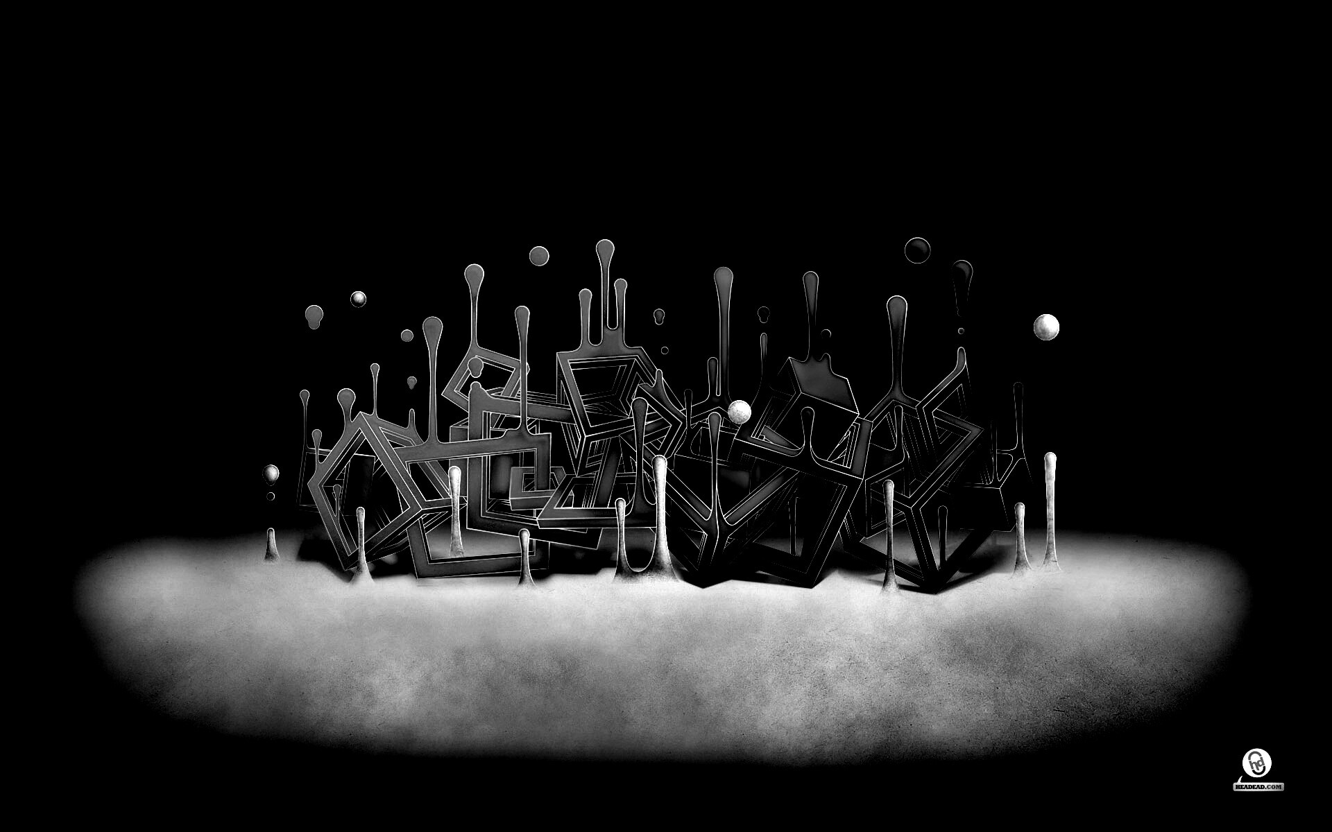 Цветные переплетающиеся кубы обои