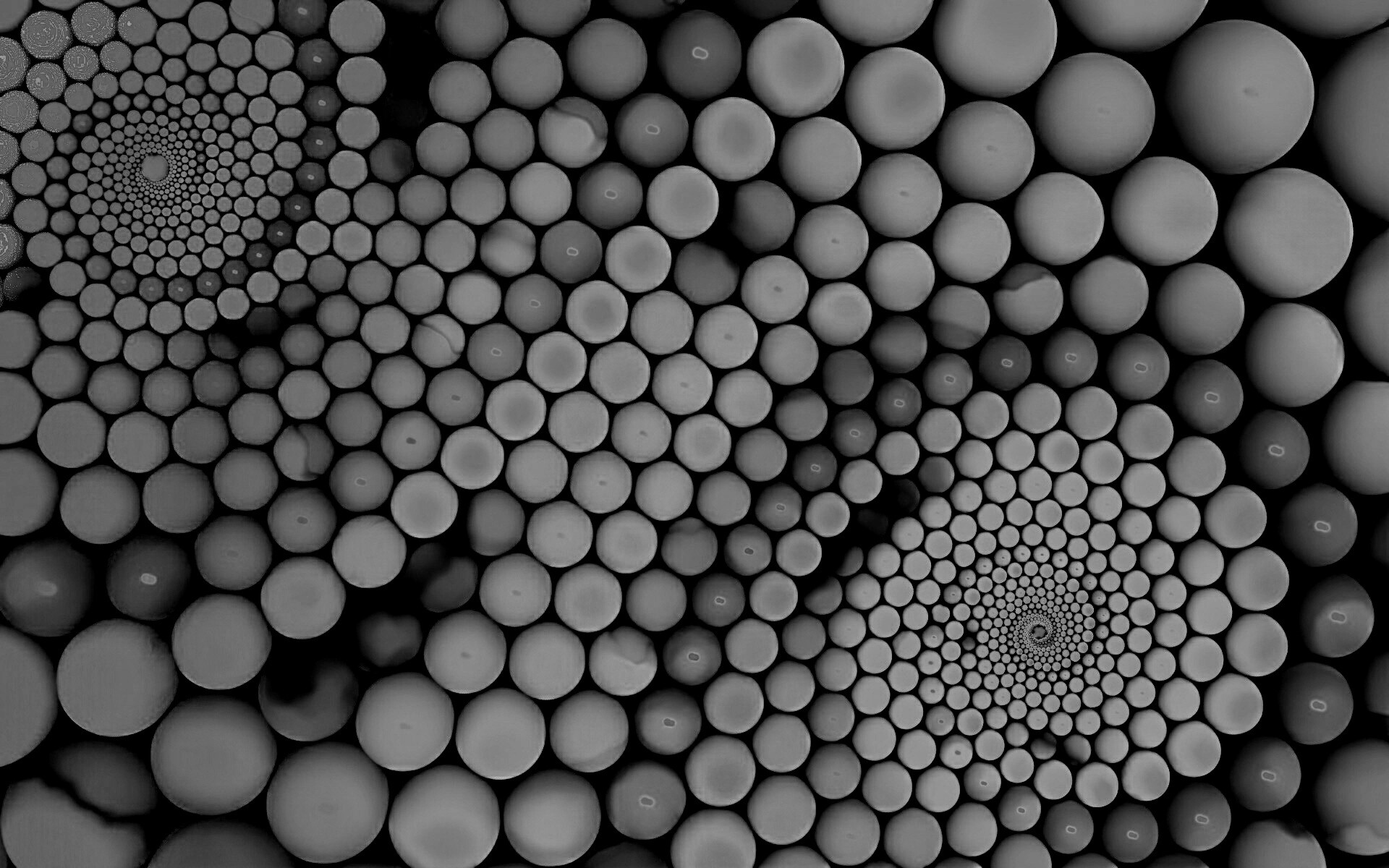 Радужные спирали из шариков обои