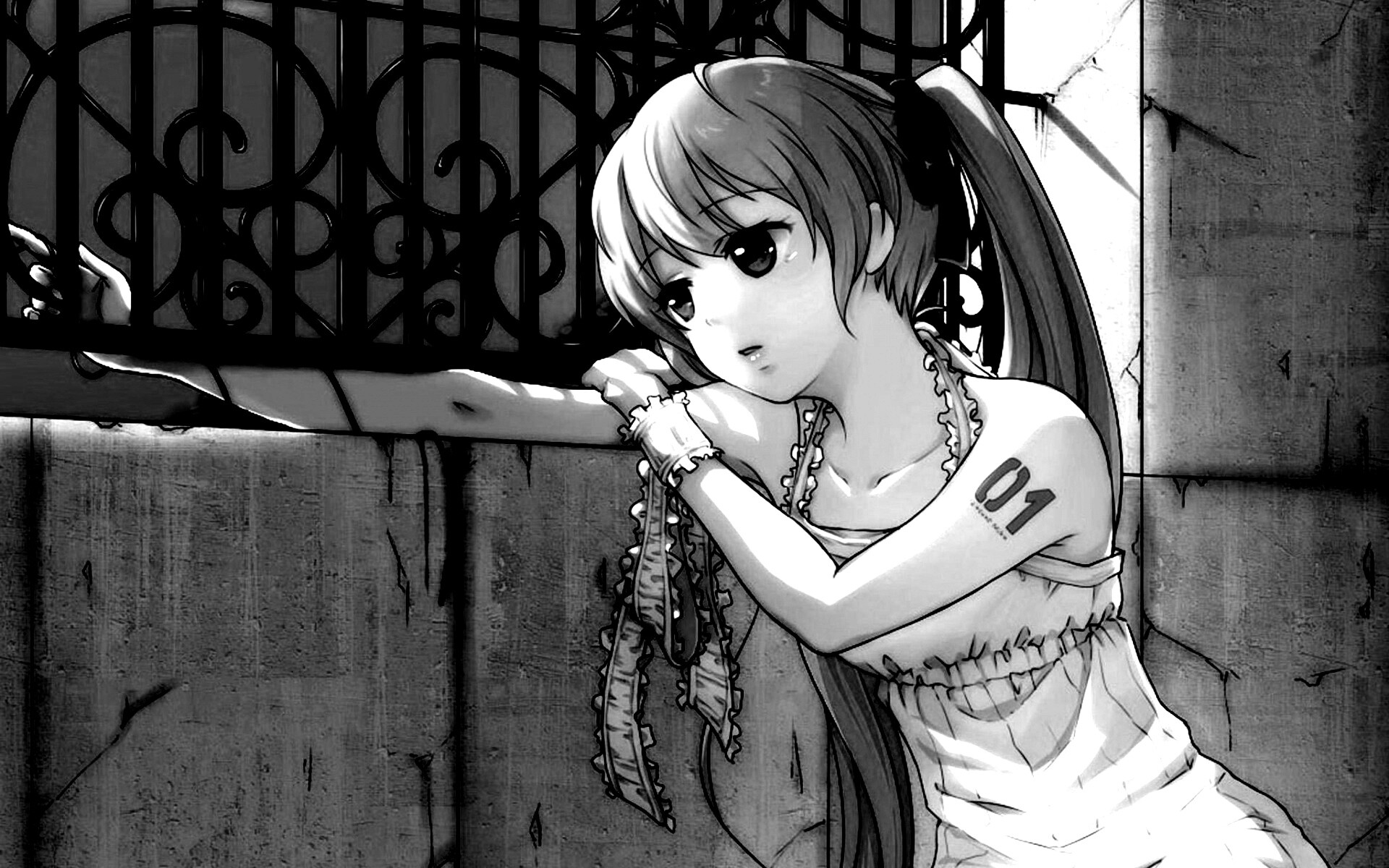 Девушка грустит обои