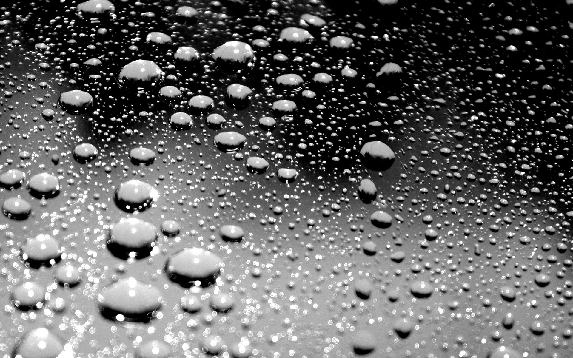 Капли воды на поверхности стекла обои