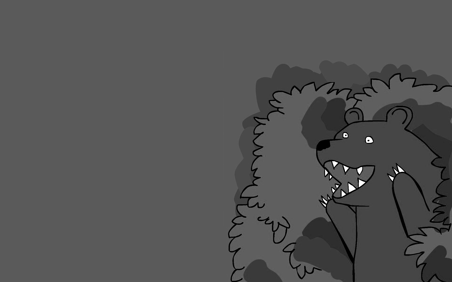 Медведь в кустах обои