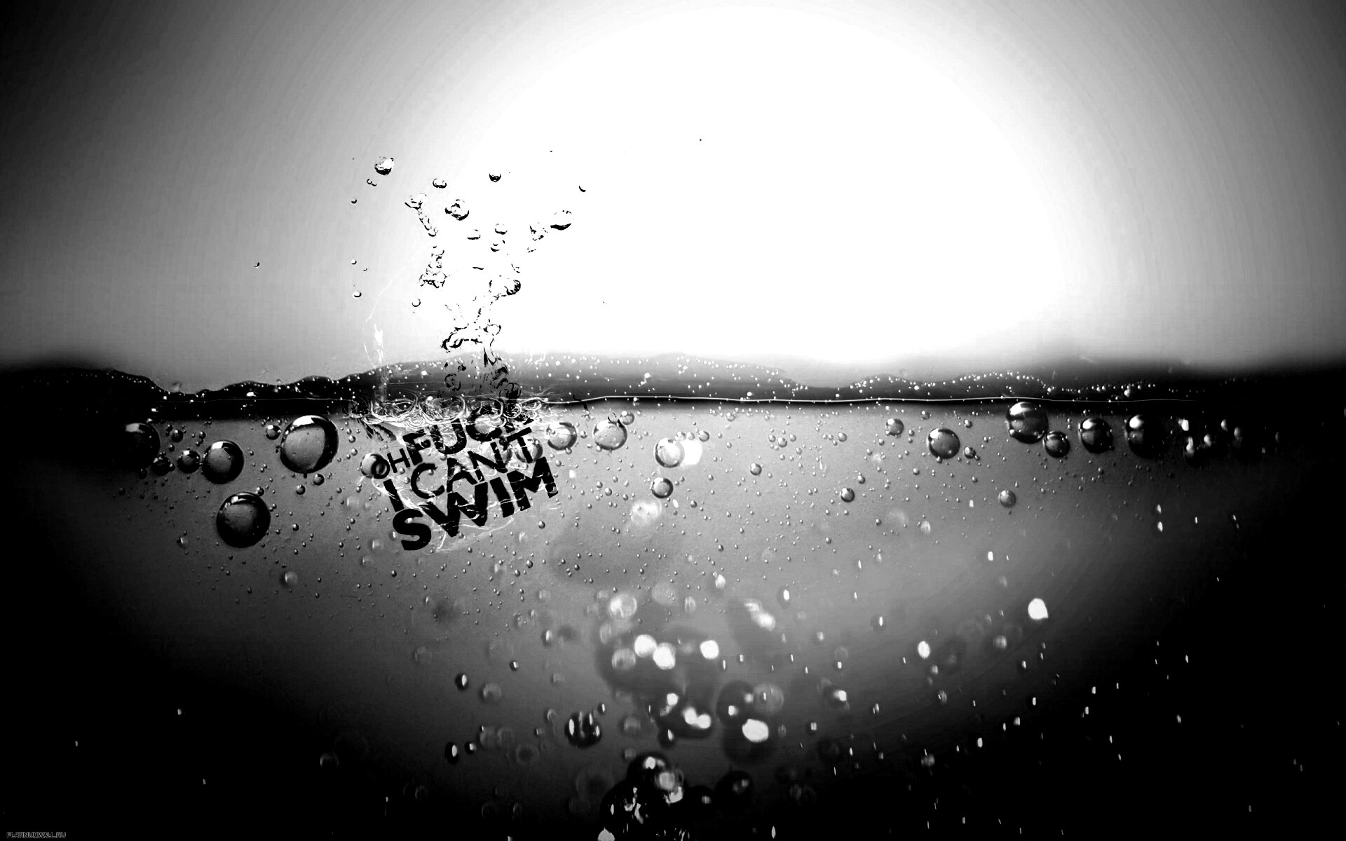 О чёрт, я не умею плавать! обои