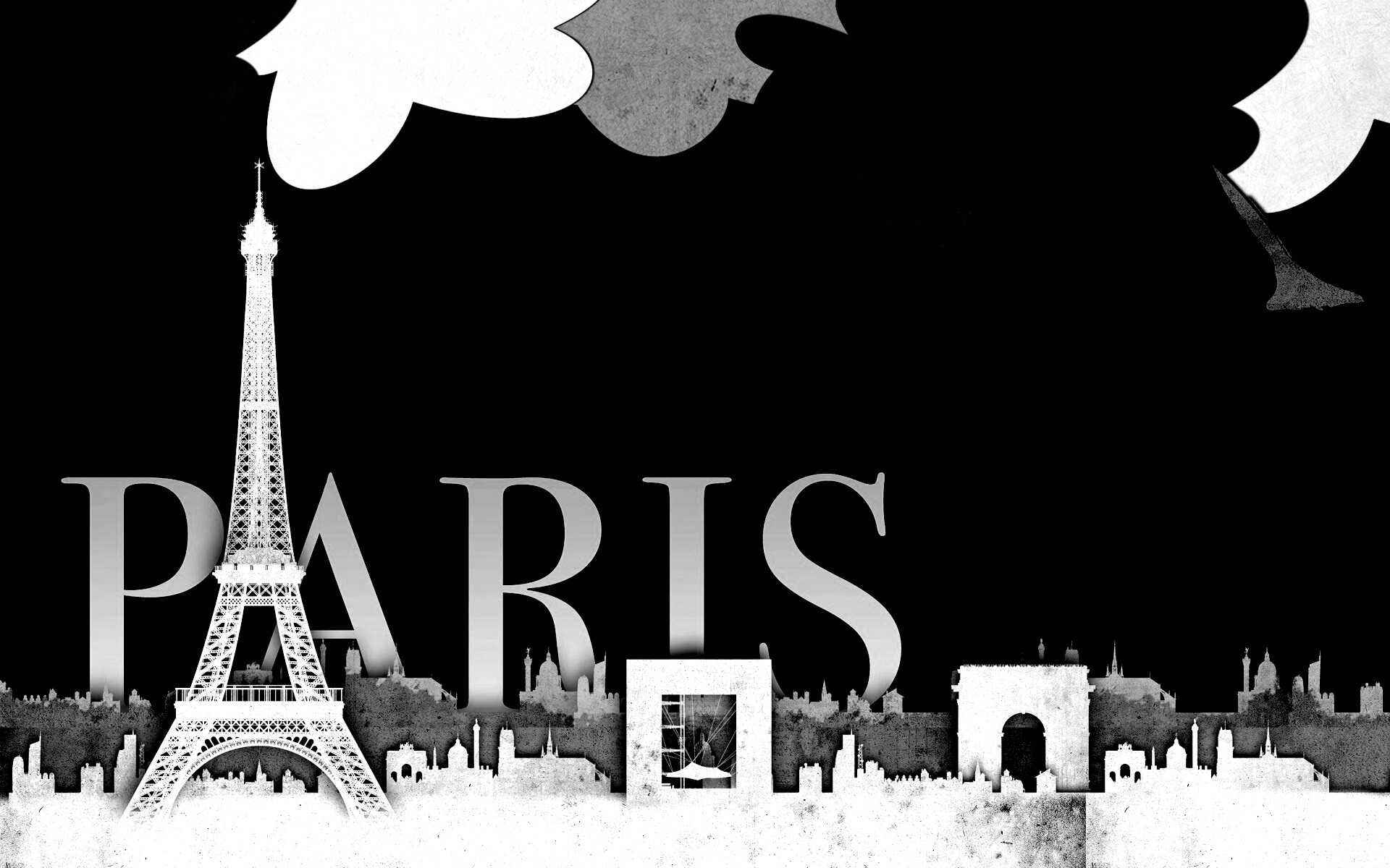 Париж в стиле декупажа обои