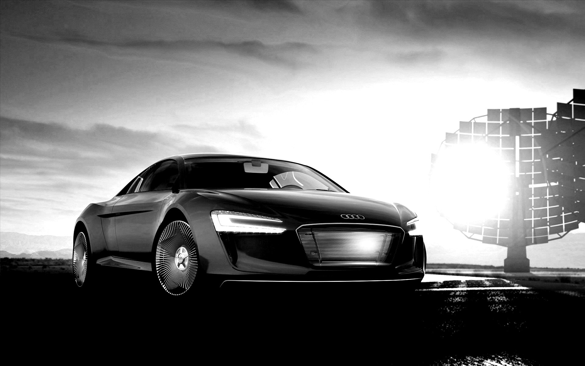 Красный автомобиль Audi обои