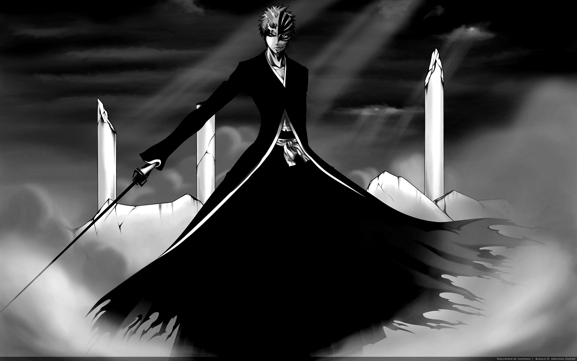 Хичиго в руинах обои