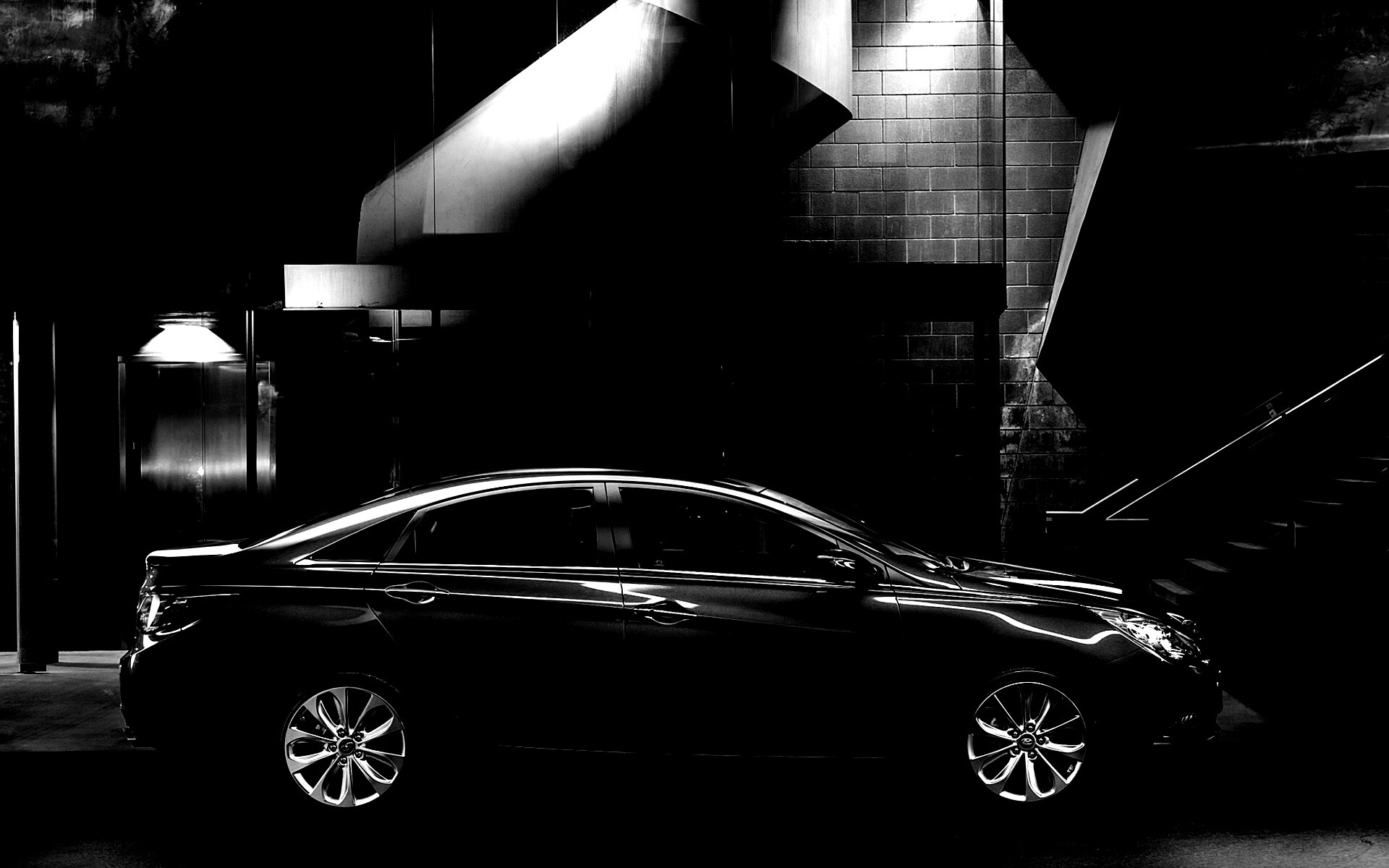 Красный хёндай солярис обои