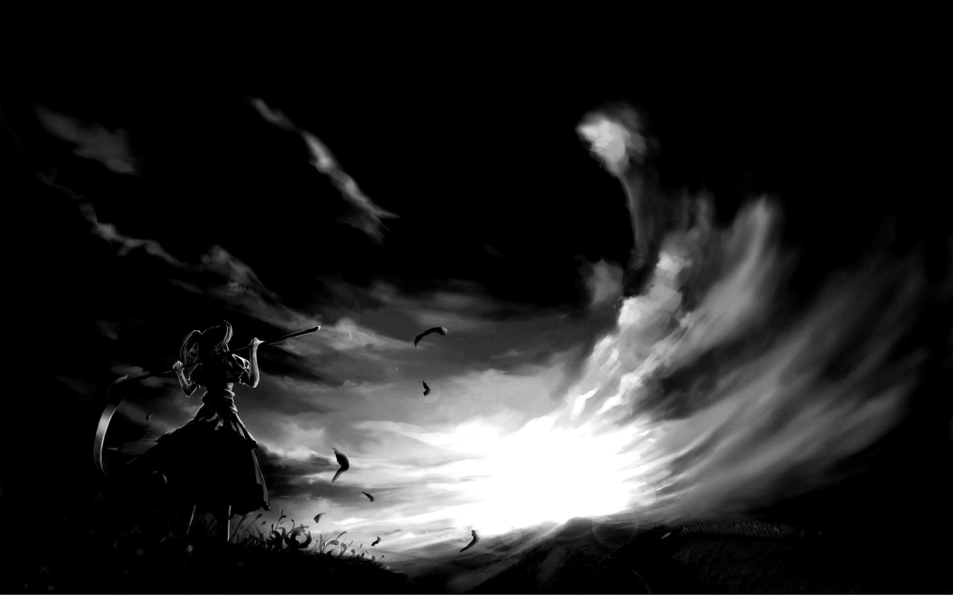 Девушка с косой обои