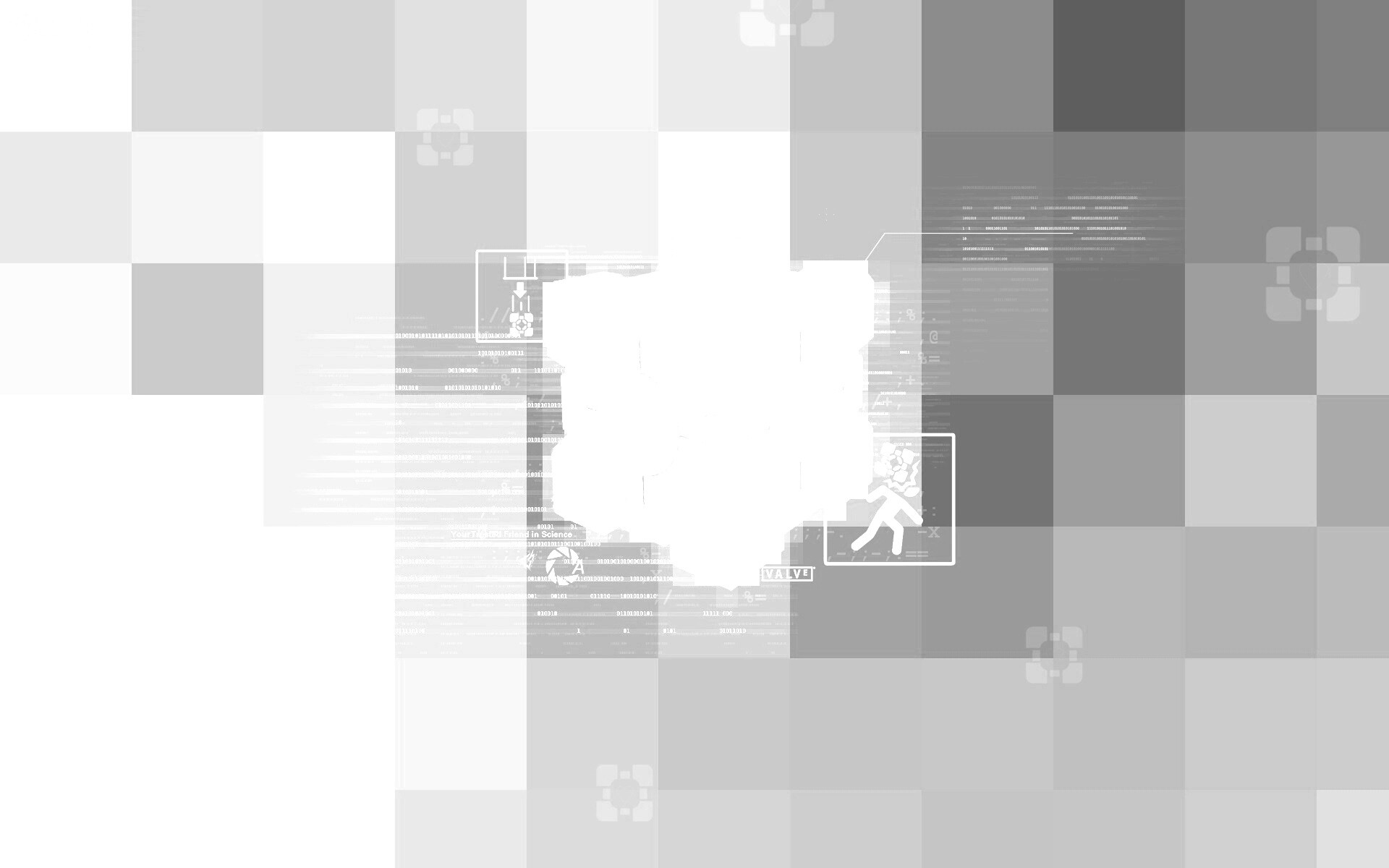 Высокотехнологичный куб из Портал обои