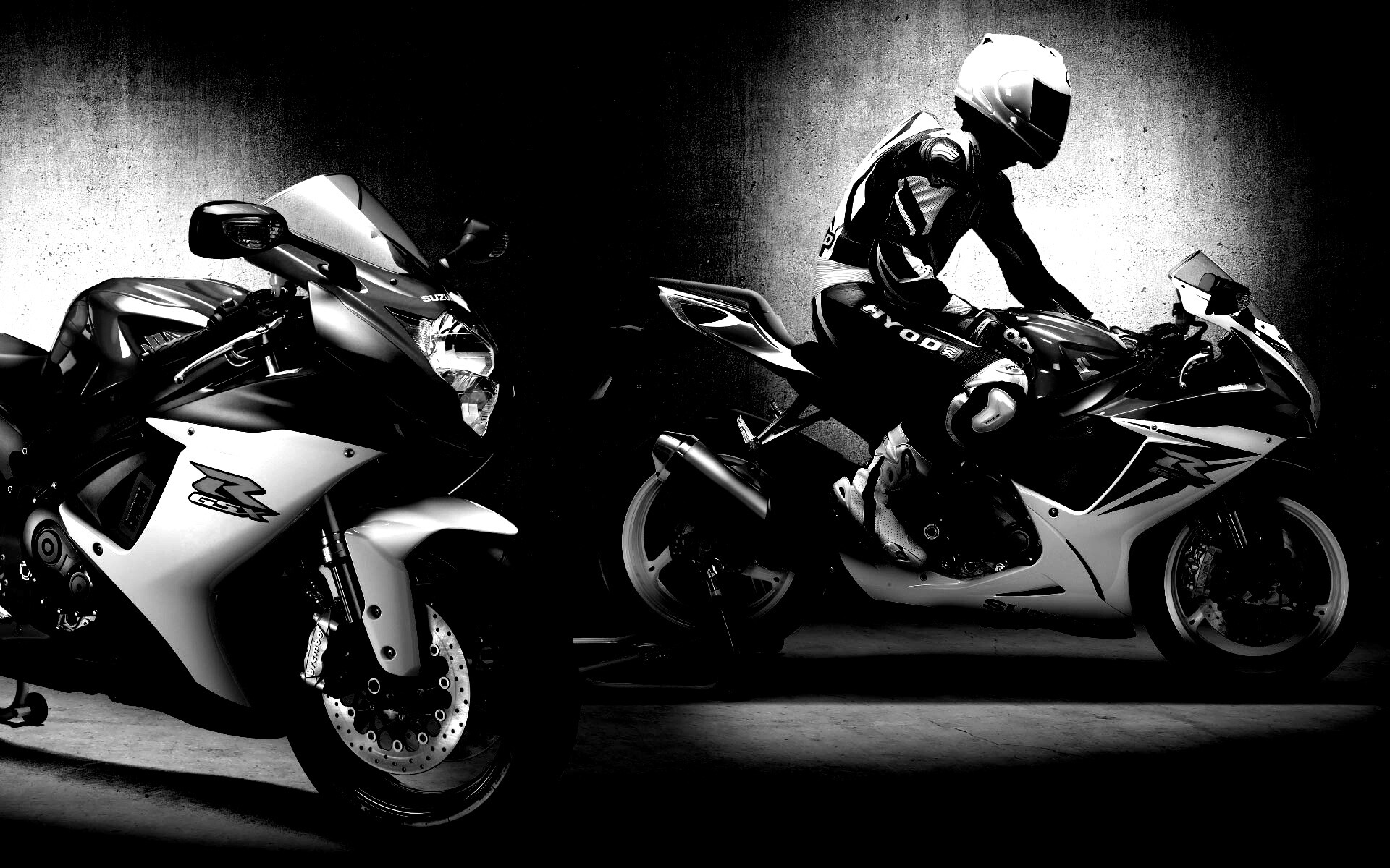 Suzuki и мотоциклист обои