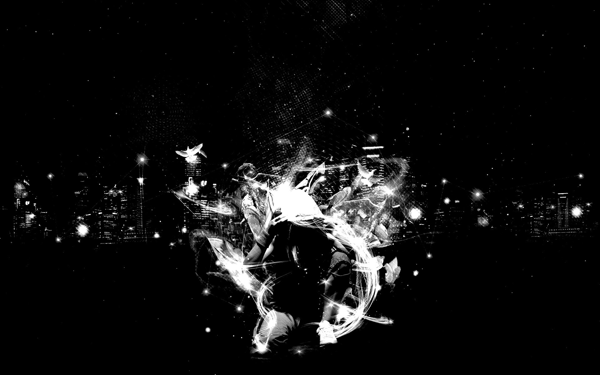 Фристайл арт с танцующей девушкой обои