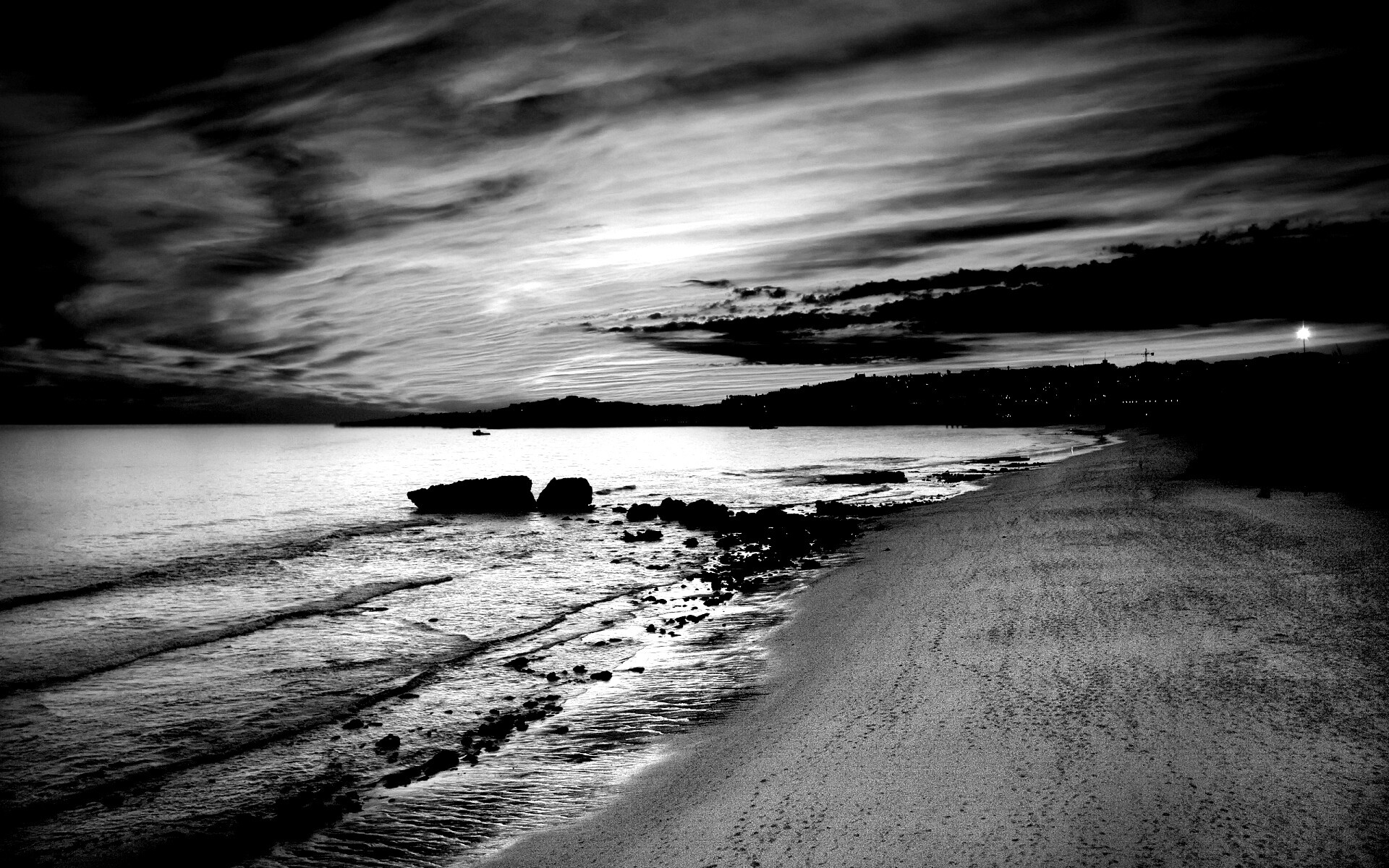 Бесподобный закат на море обои