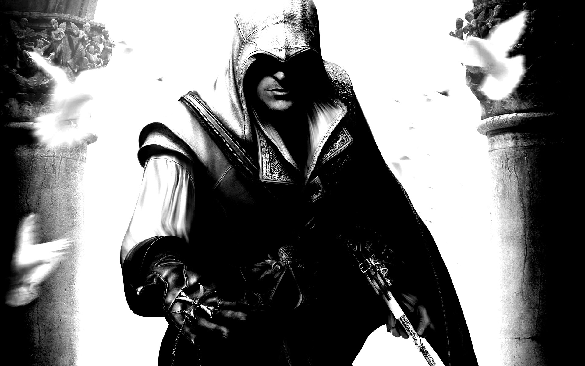 Ассасин с крестом обои